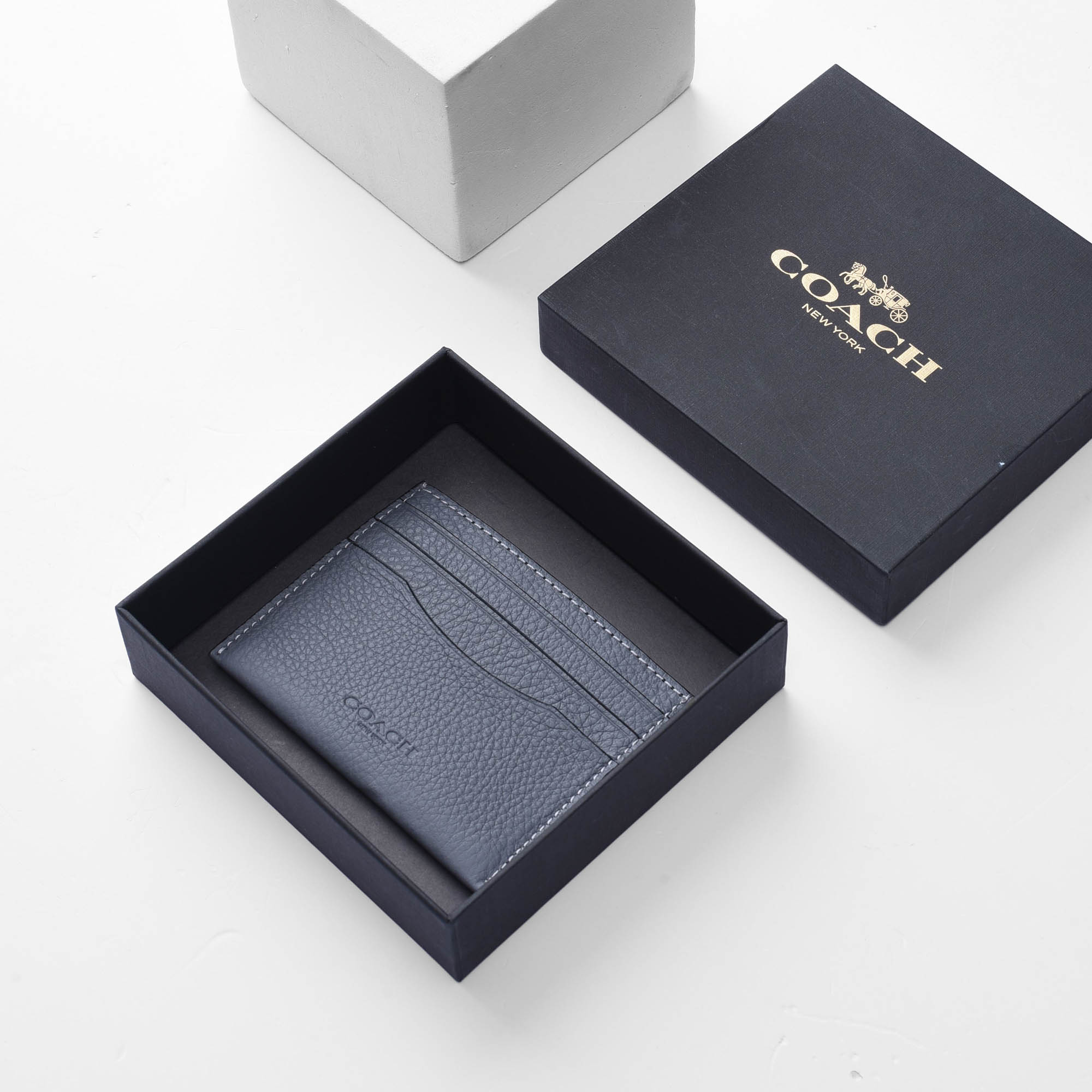 COACH CROSSGRAIN SLIM ID CARD - GREY