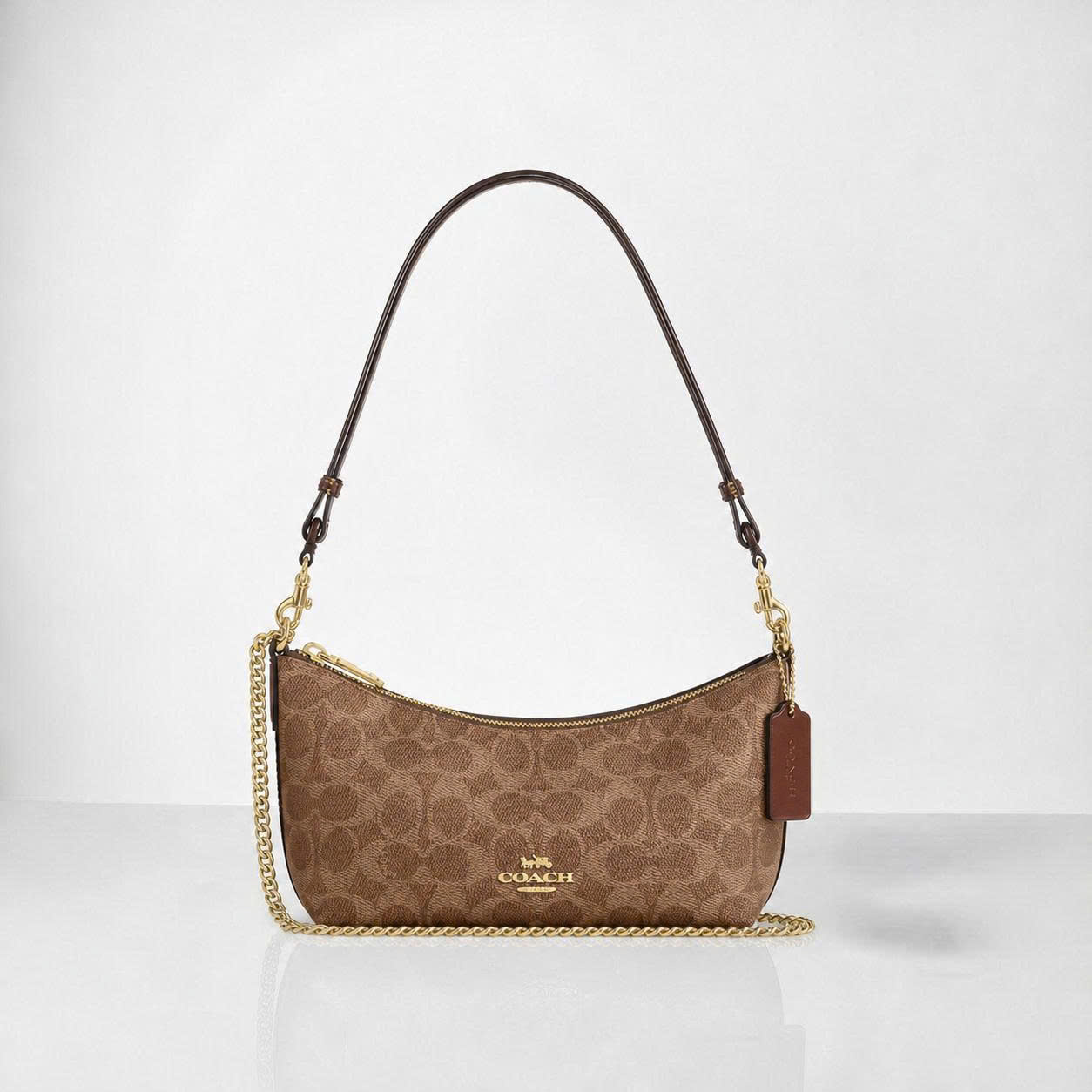 COACH CAITLIN SHOULDER BAG - BROWN