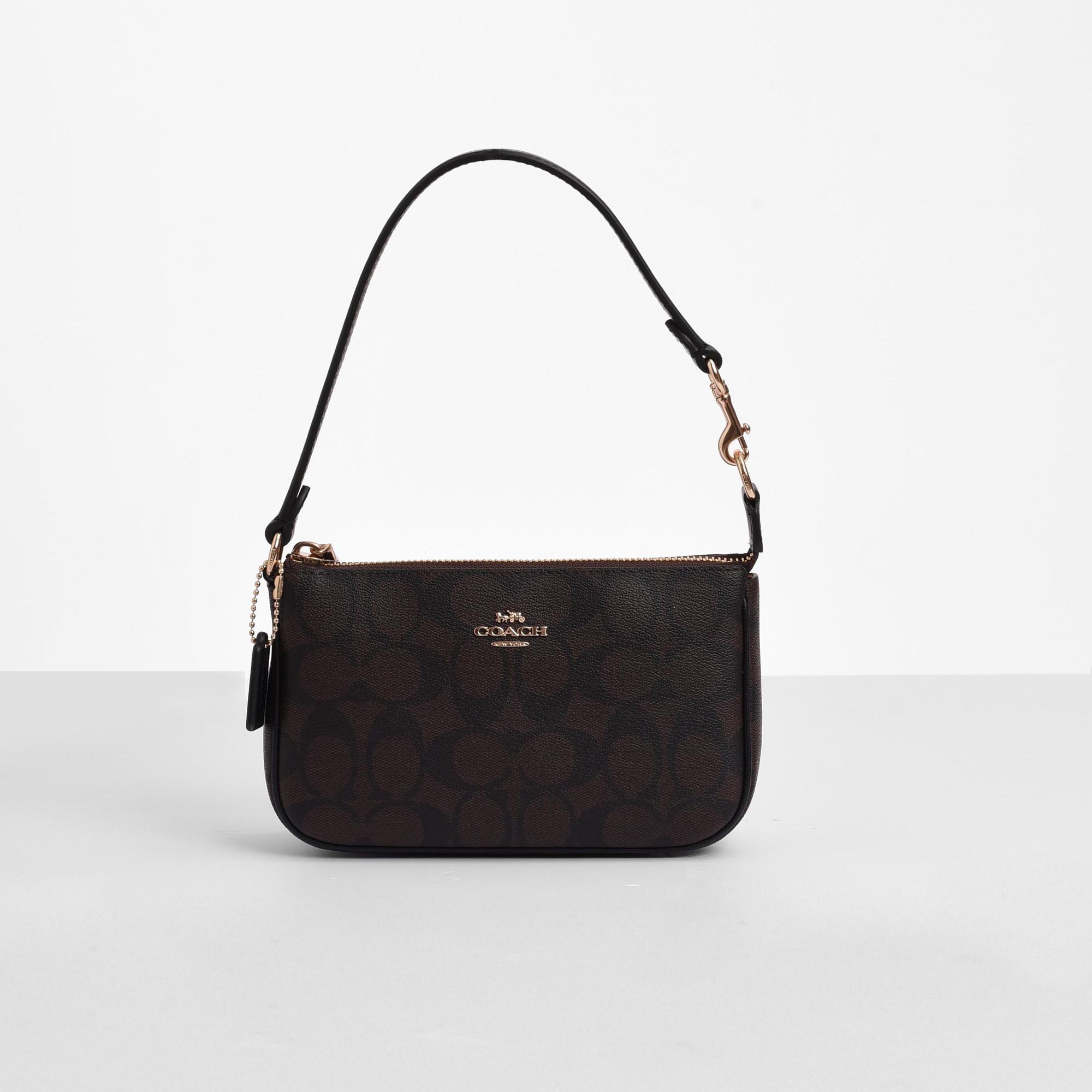 COACH SIGNATURE NOLITA BAG - BROWN