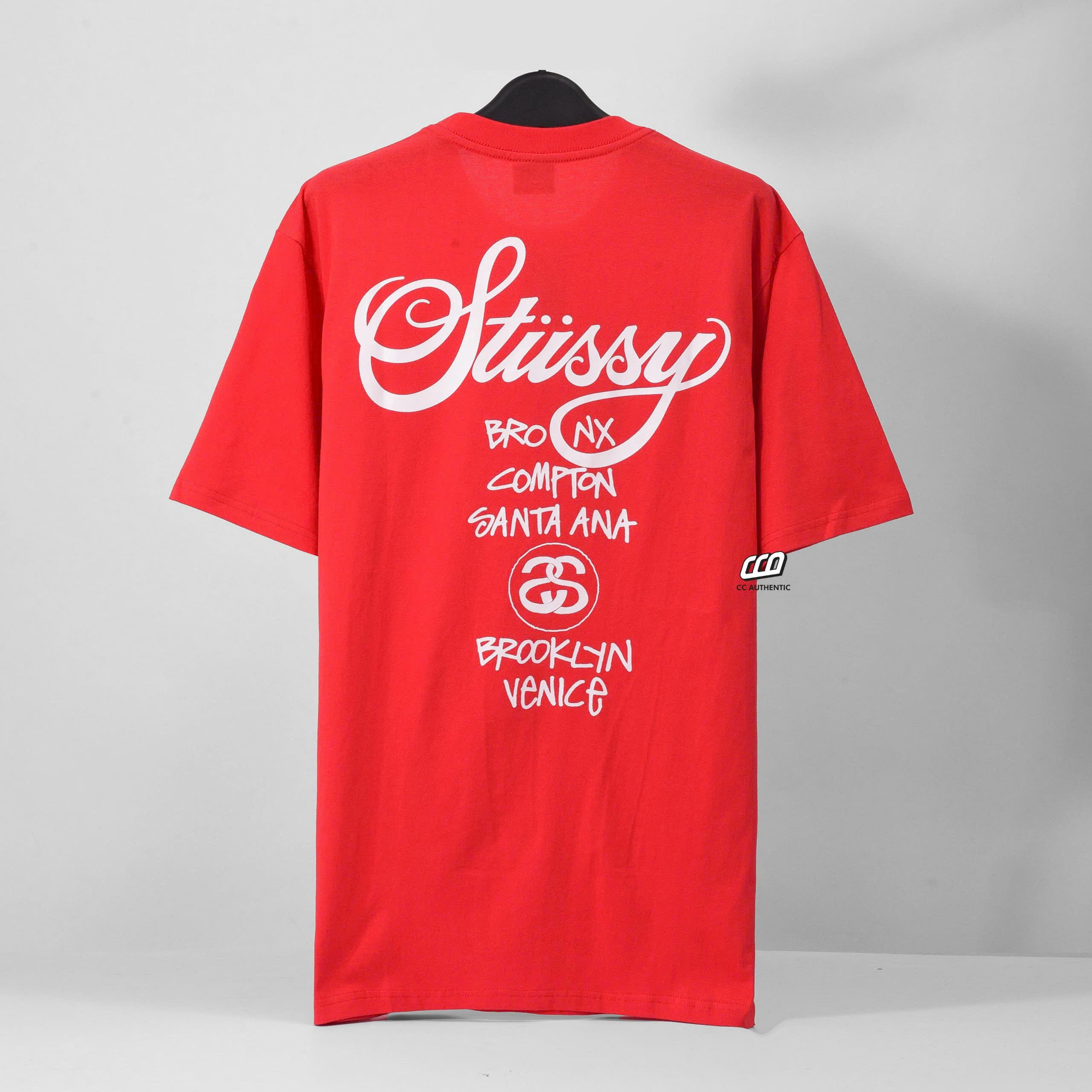 STUSSY WORLD TOUR T-SHIRT - RED