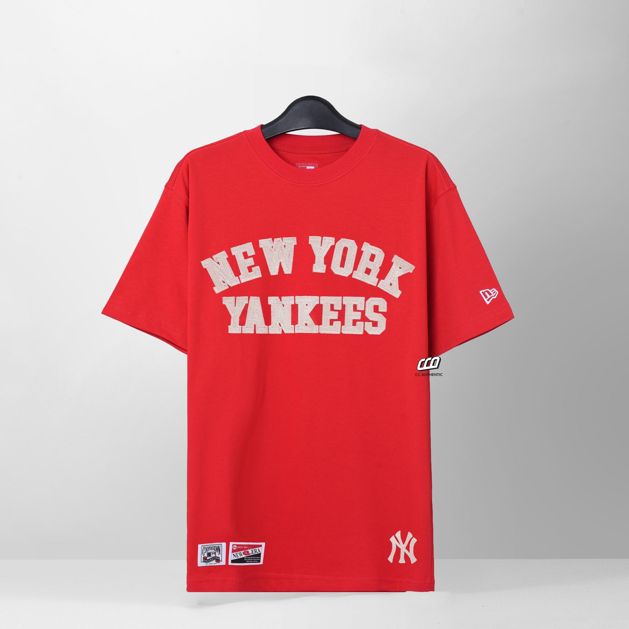 NEW ERA NY CHAIN STITCH T-SHIRT - RED