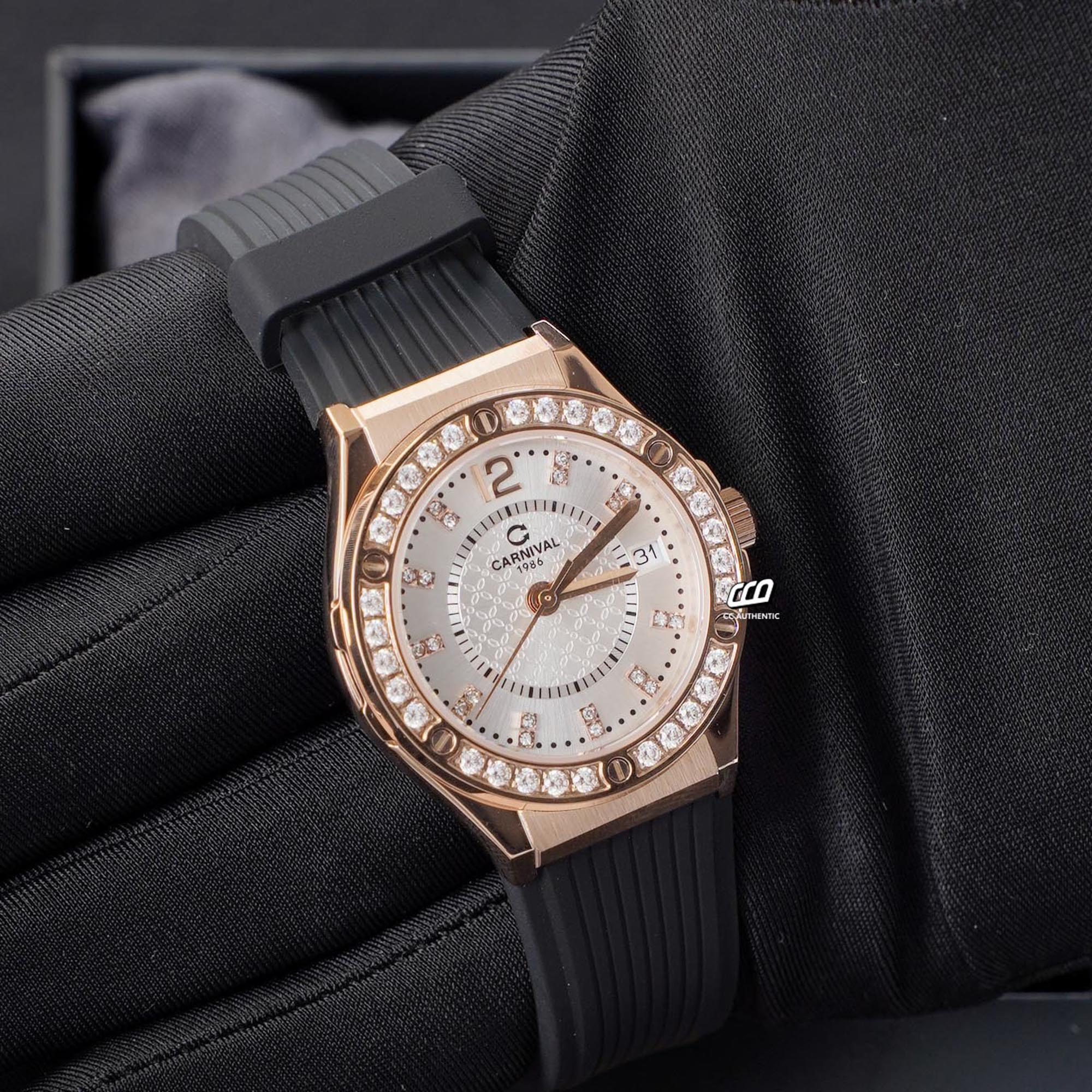 ĐỒNG HỒ NỮ CARNIVAL 8173L2 VH DCS T QUAZT 34MM