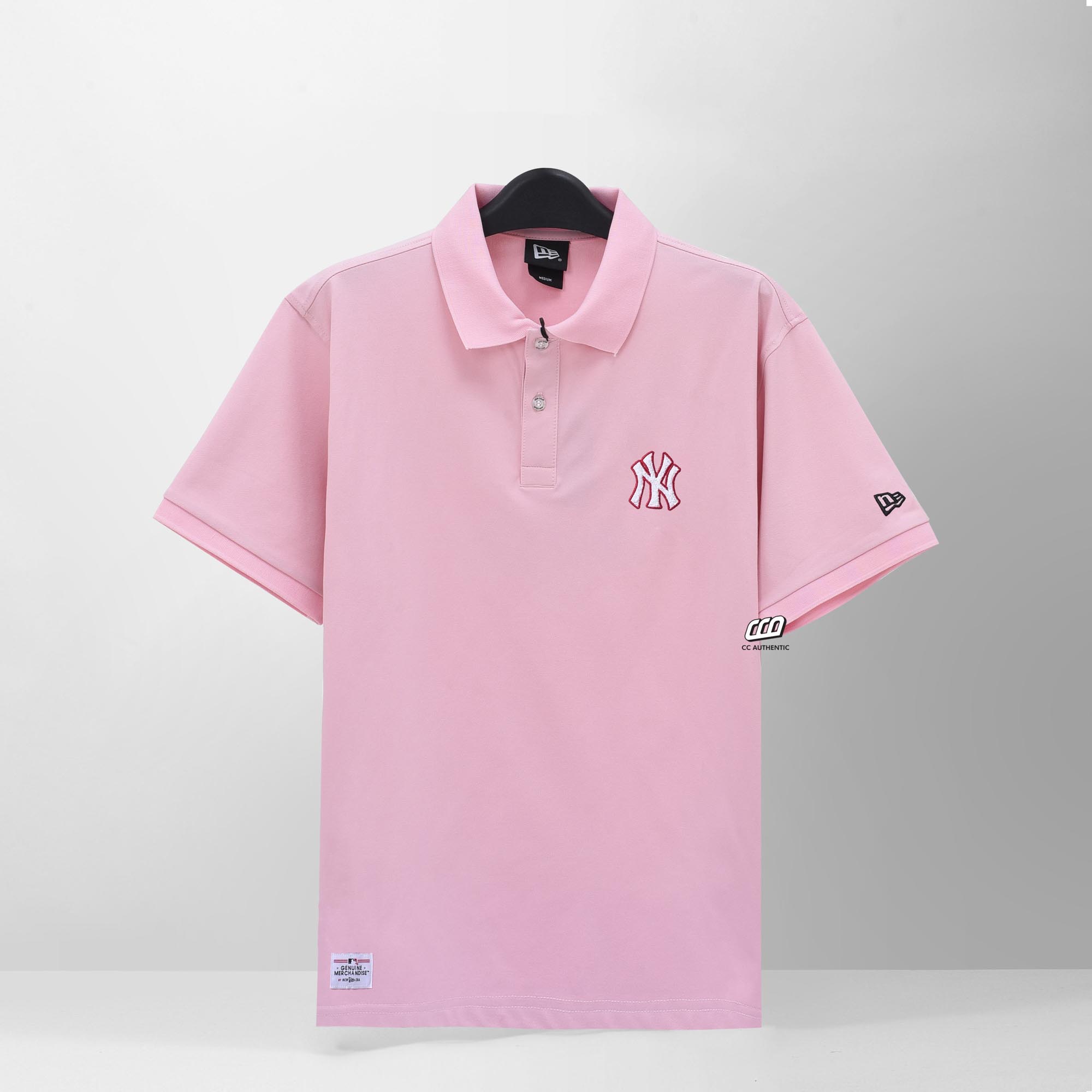 NEW ERA YANKEES LOGO POLO SHIRT - PINK