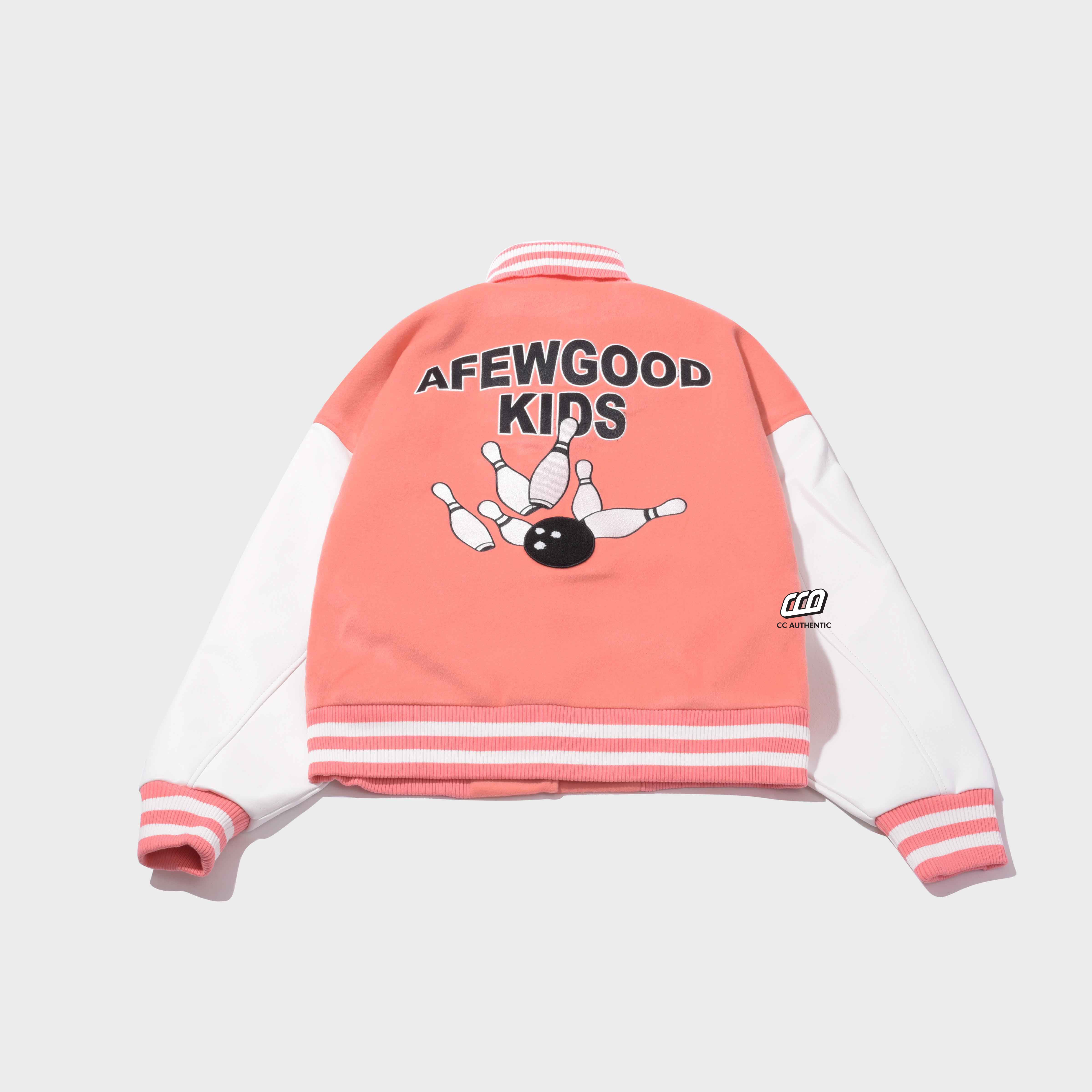 doncare bowling varsity jacket - candy pink