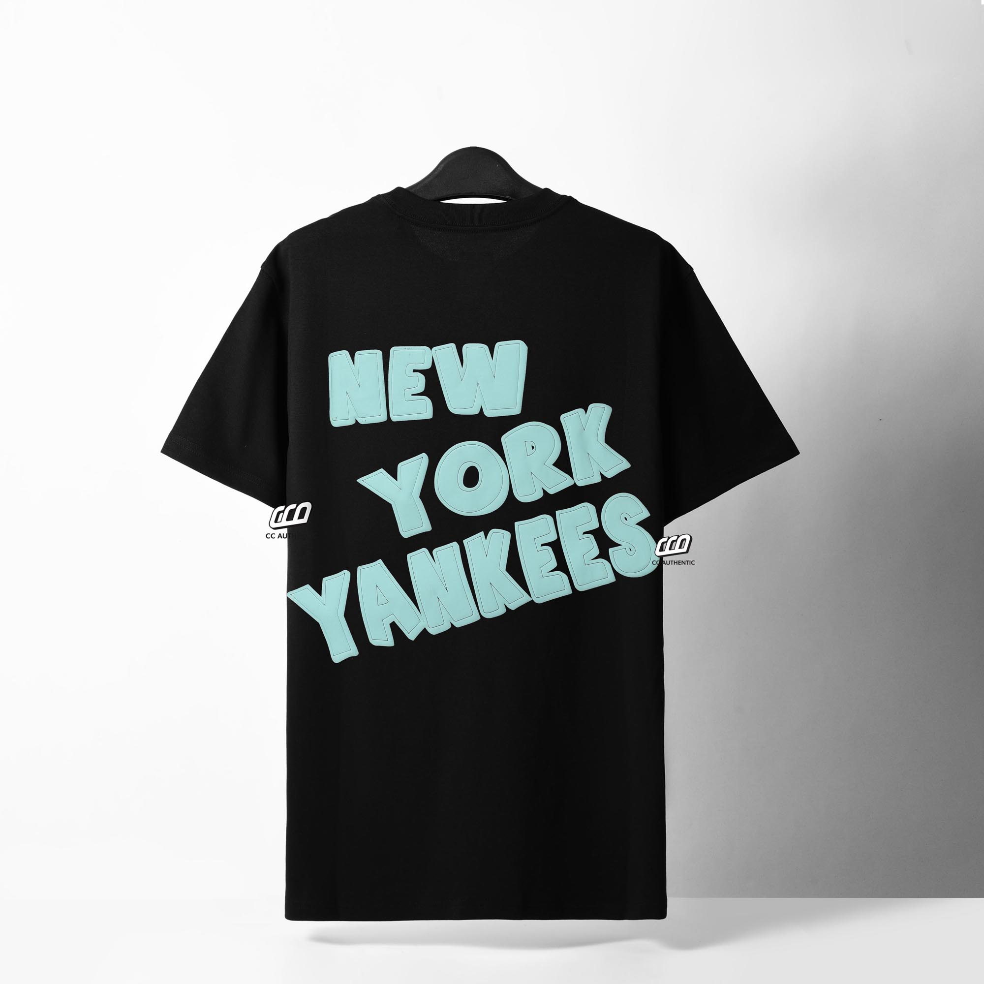 NEW ERA BIG LOGO NYYK T-SHIRT - BLACK/MINT