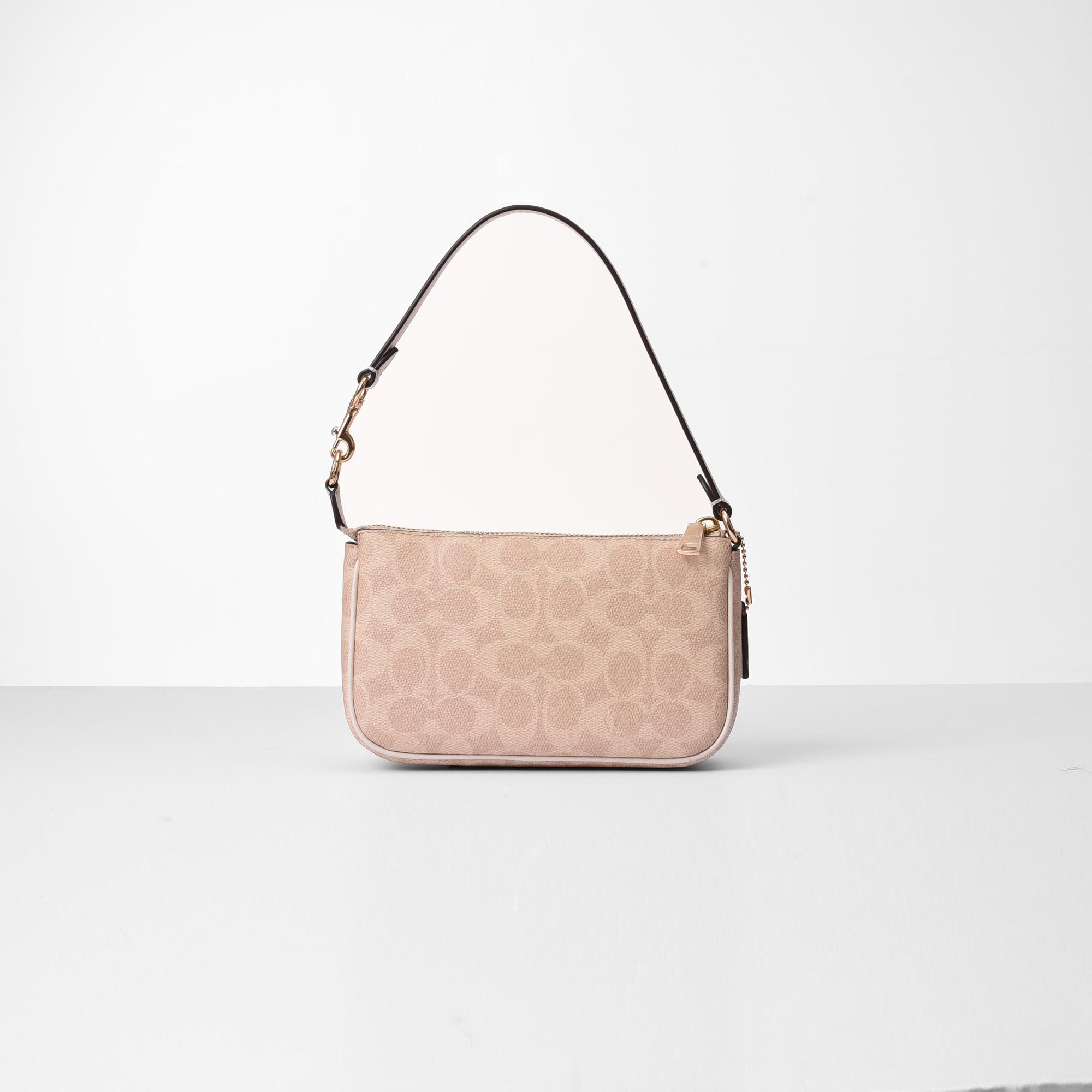 COACH SIGNATURE NOLITA BAG - SAND/WHITE