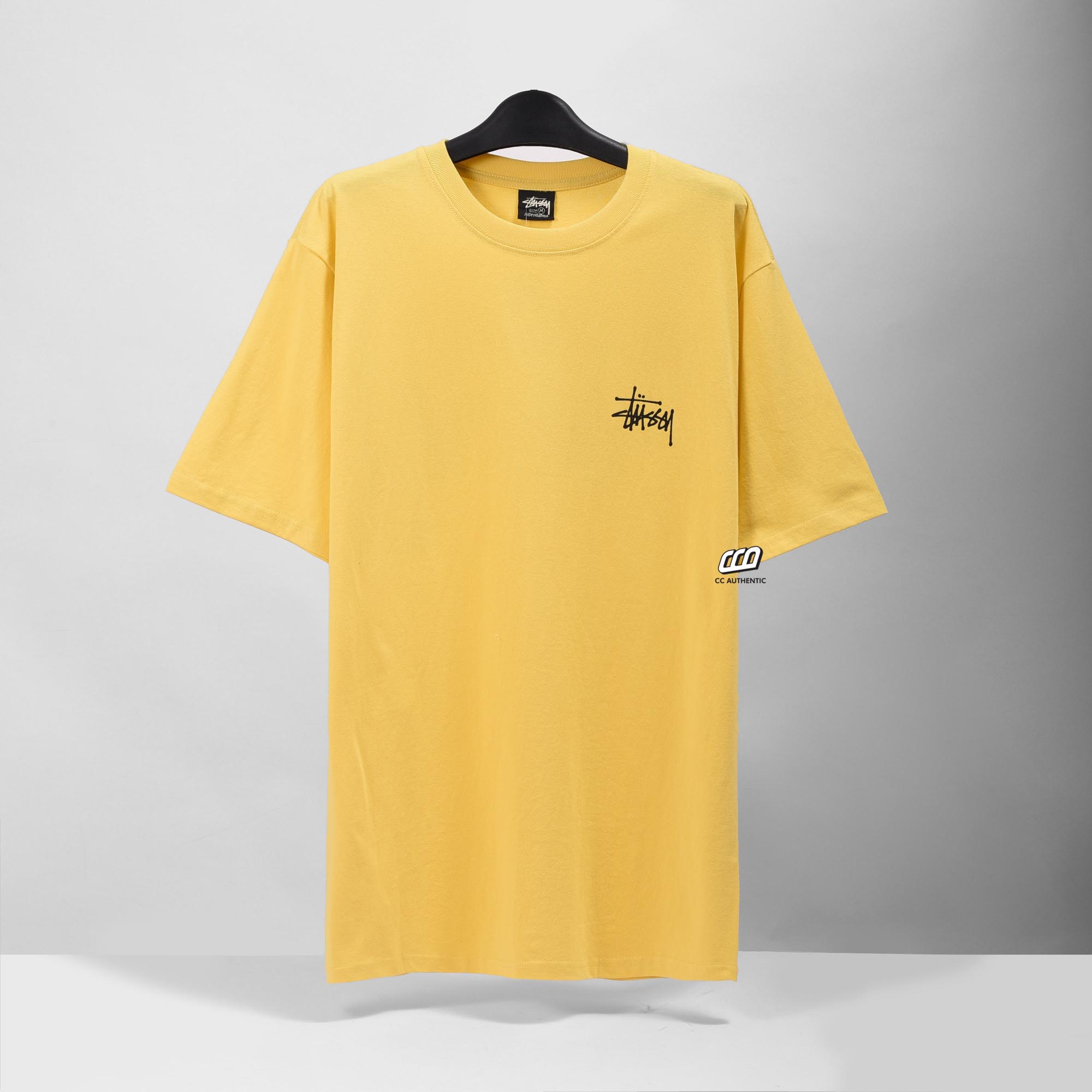 STUSSY BASIC T-SHIRT - BUTTER