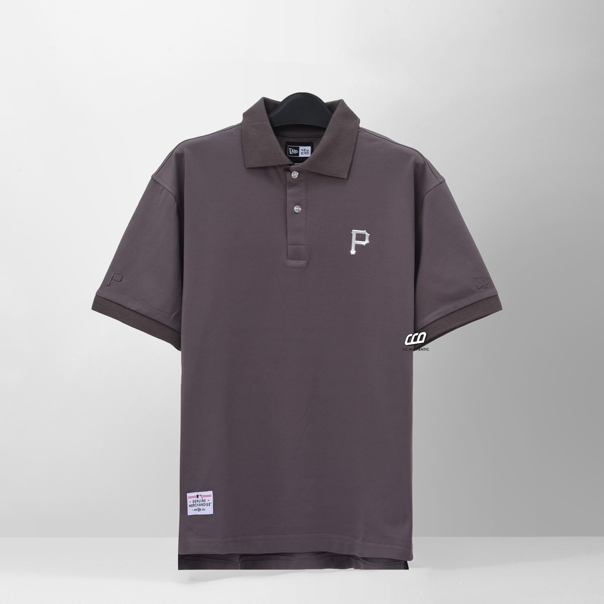 NEW ERA METAL A PITPIR POLO SHIRT - GRAY