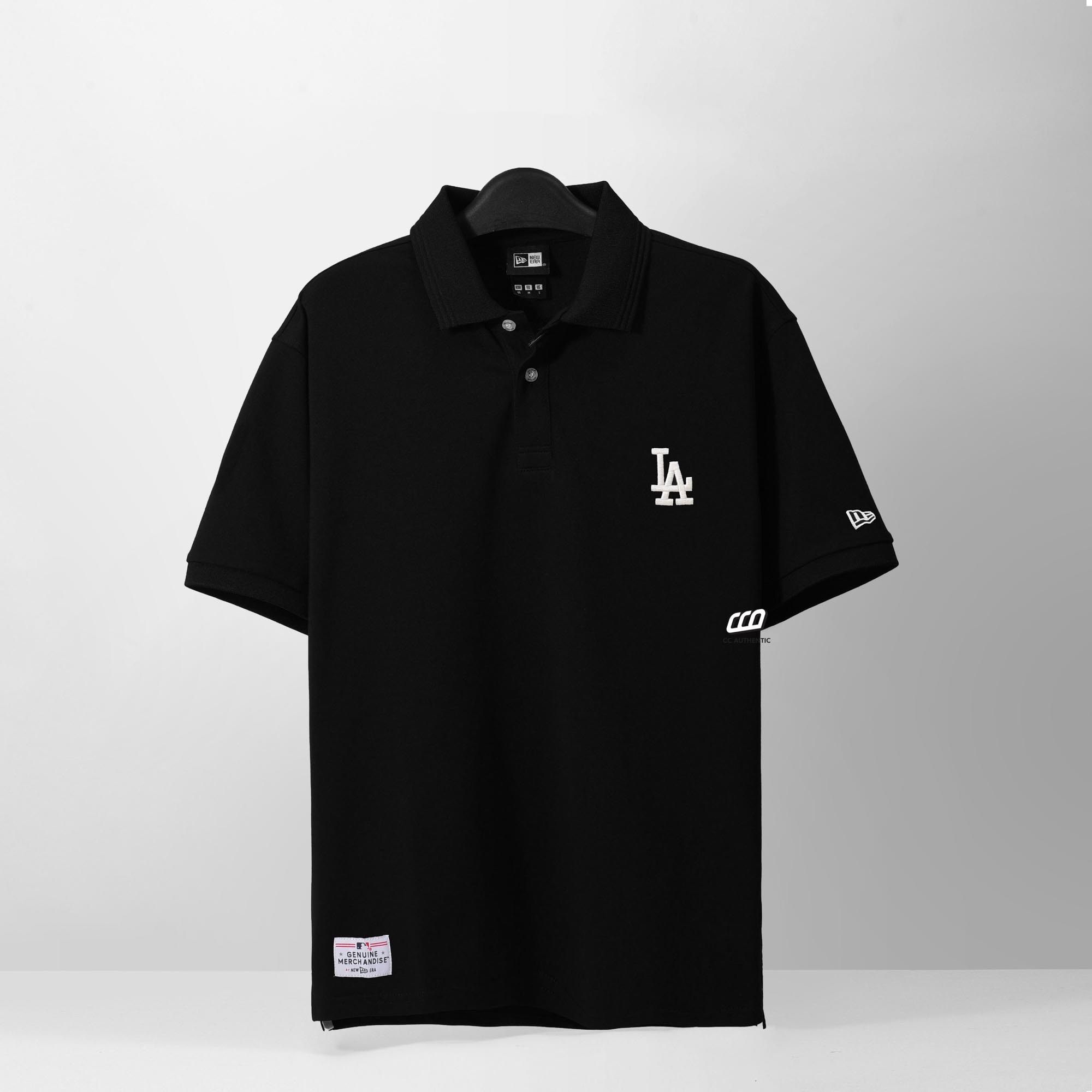 NEW ERA COLOR RID LA POLO SHIRT - BLACK