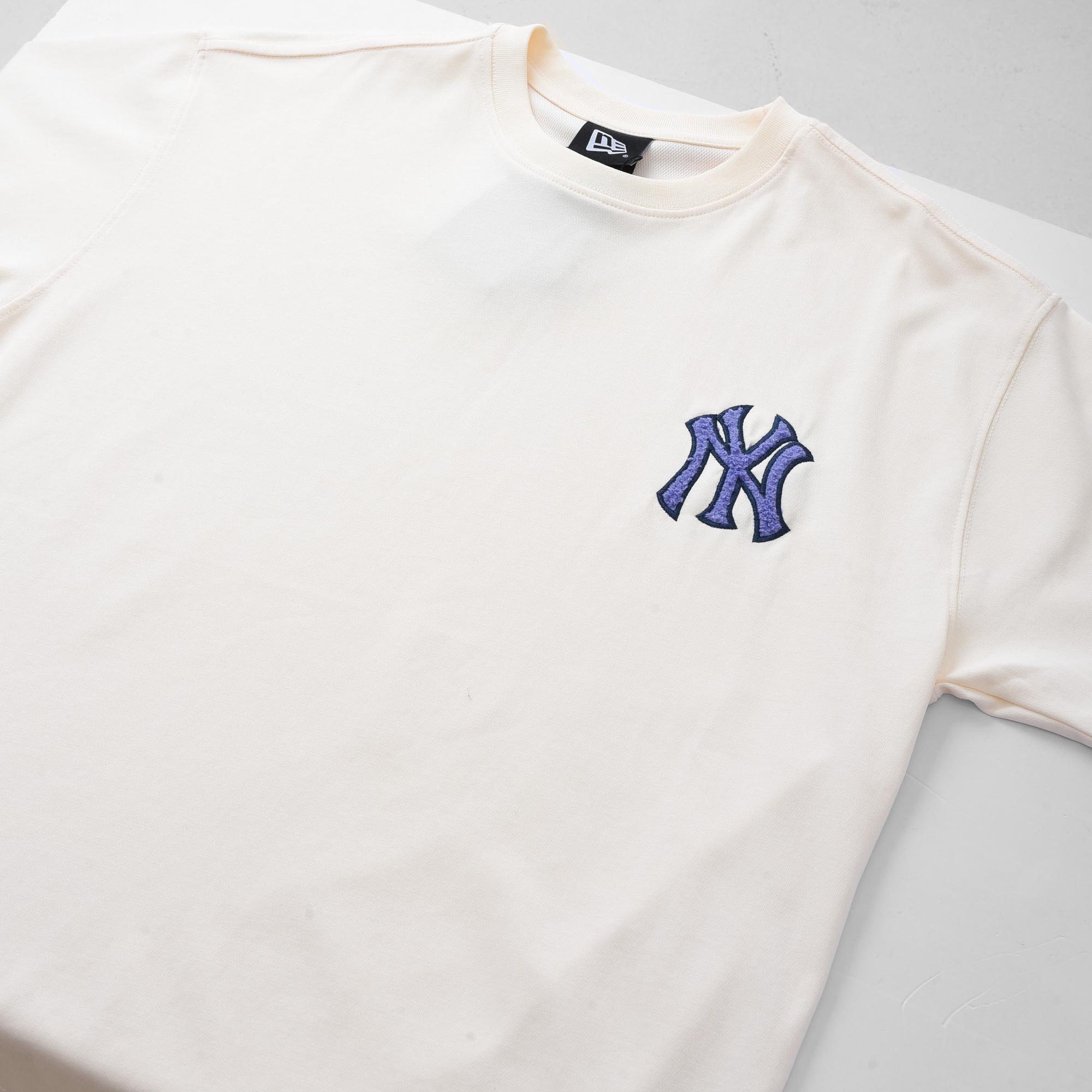 NEW ERA PATCH NEW YORK T-SHIRT - IVORY