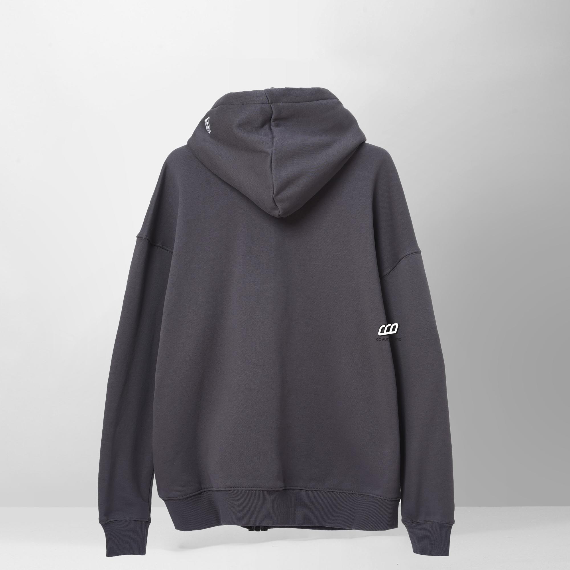 NEW ERA DBL LOGO NEYYAN ZIP HOODIE - GREY