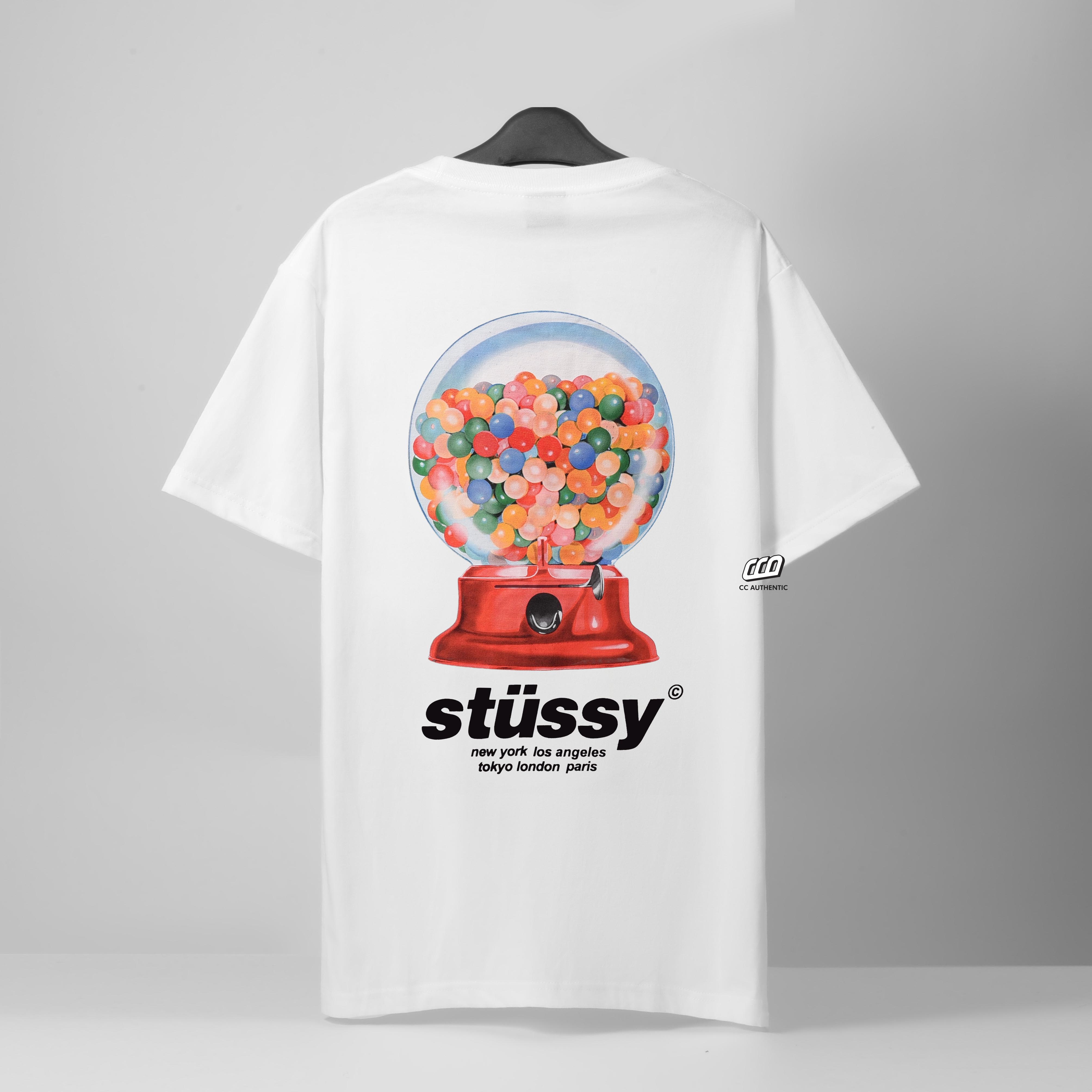 STUSSY GUMBALL T-SHIRT - WHITE