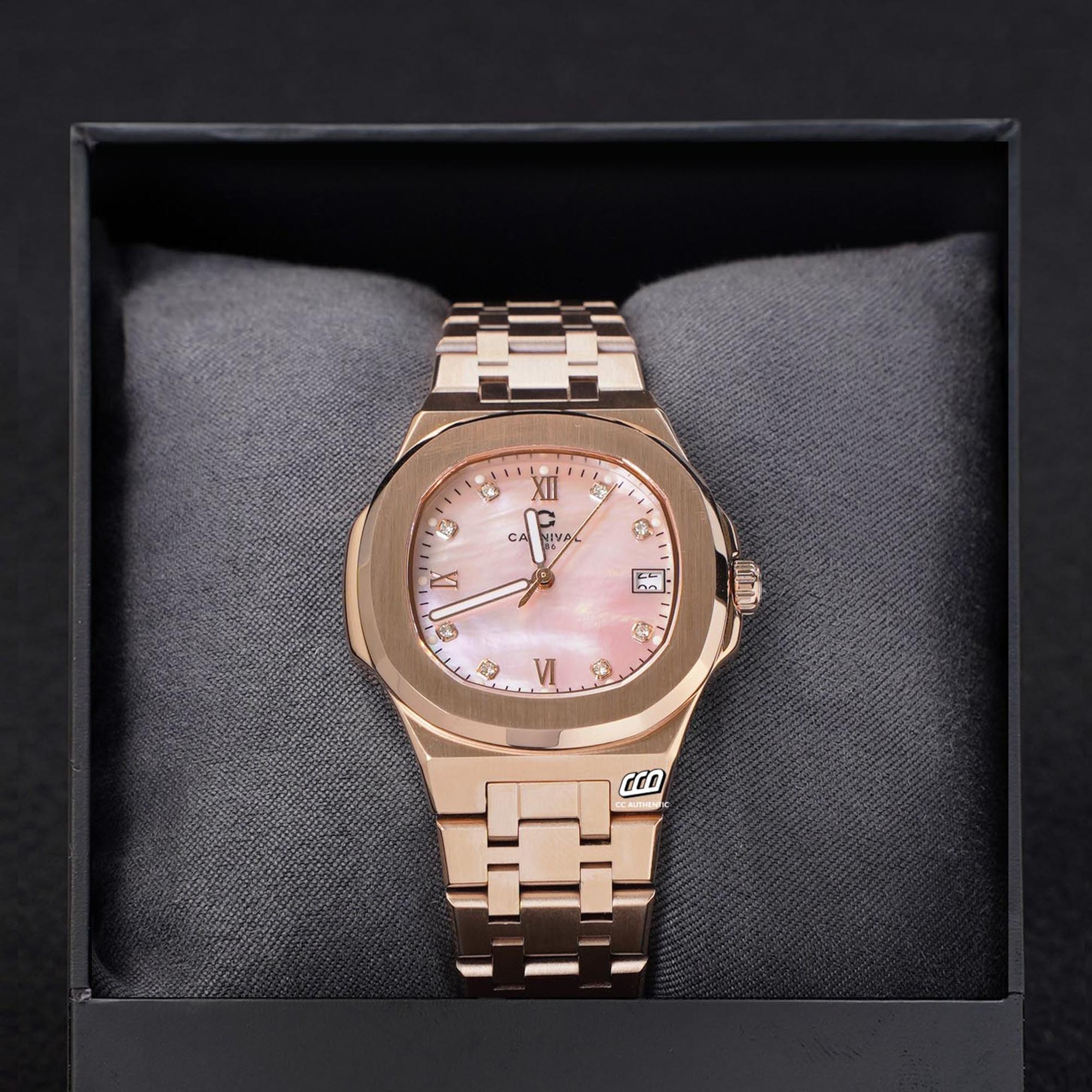 ĐỒNG HỒ NỮ CARNIVAL 8160L VH HK QUAZT 34MM