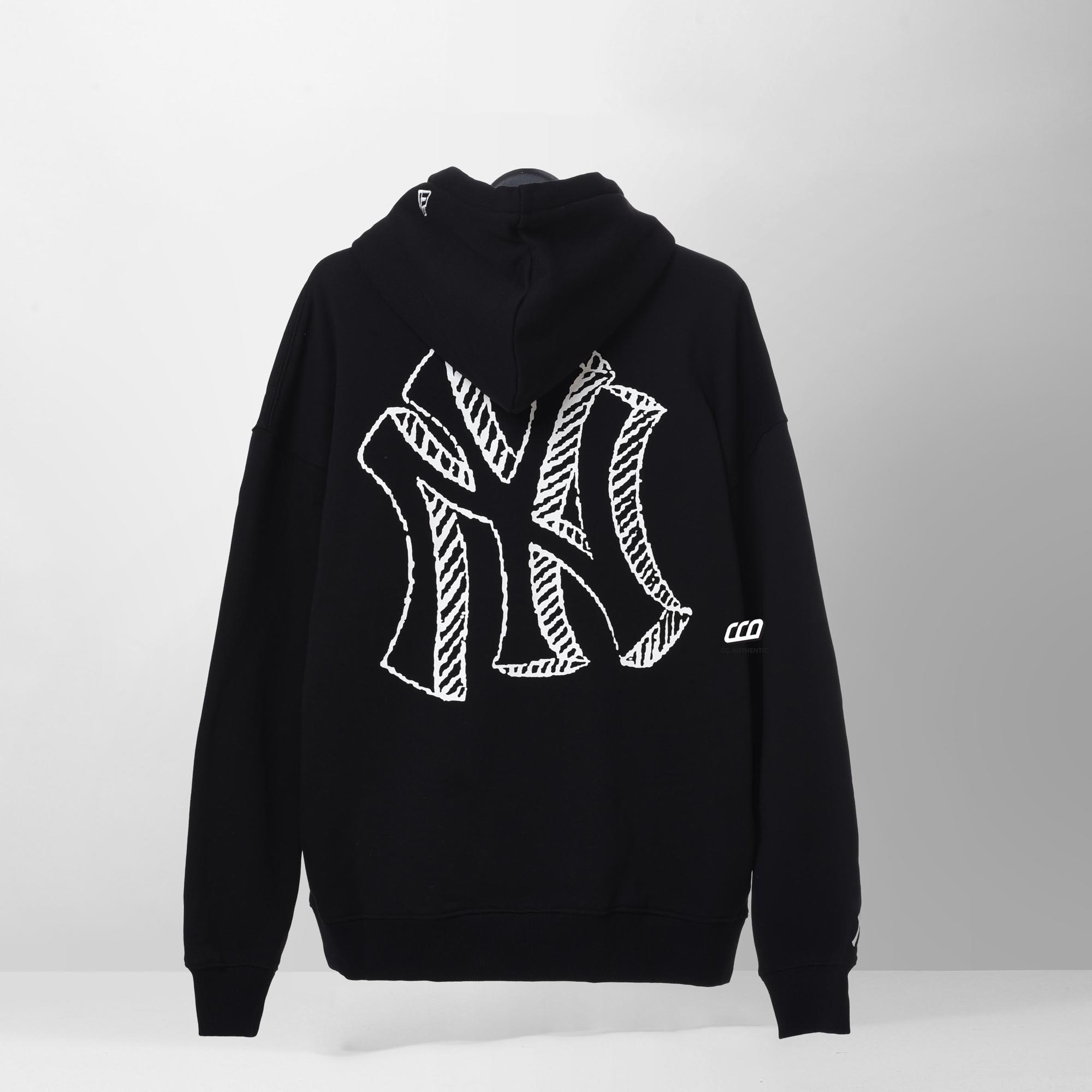 NEW ERA 3D NY LOGO ZIP HOODIE - BLACK