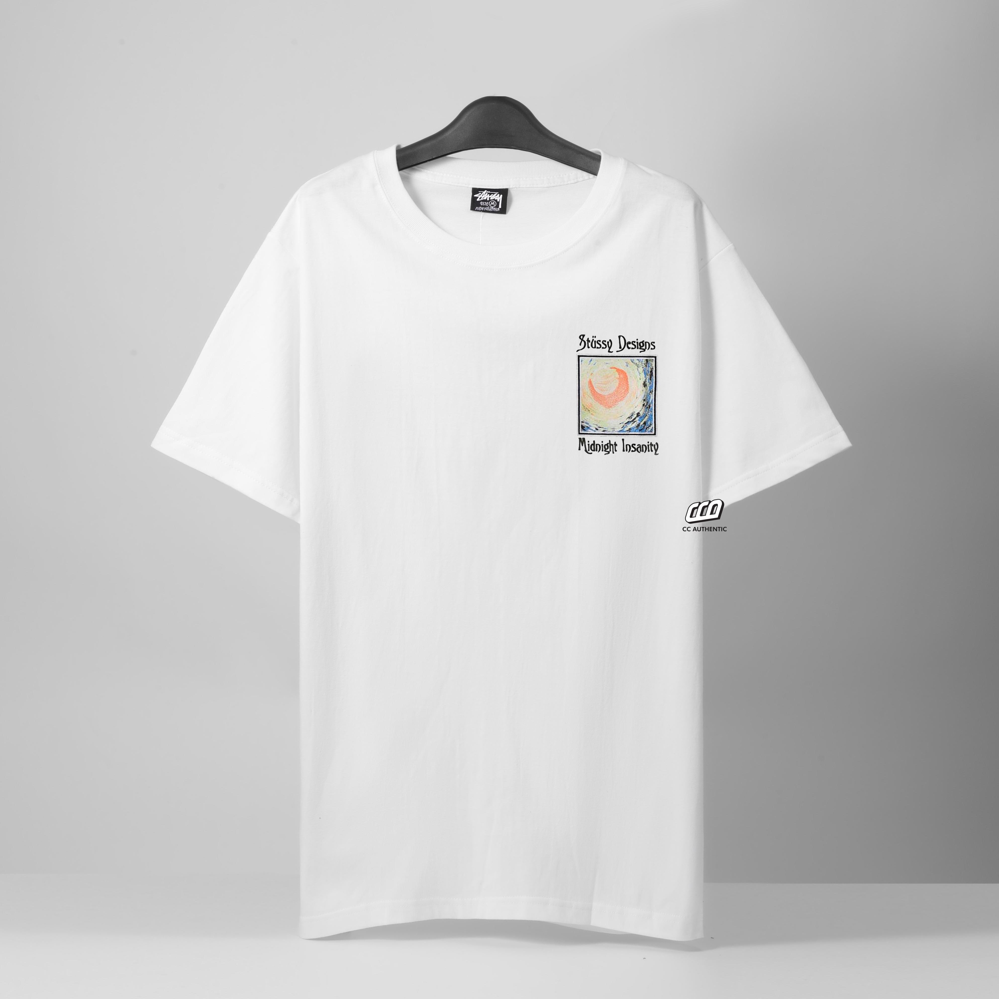 STUSSY MIDNIGHT INSANITY T-SHIRT - WHITE