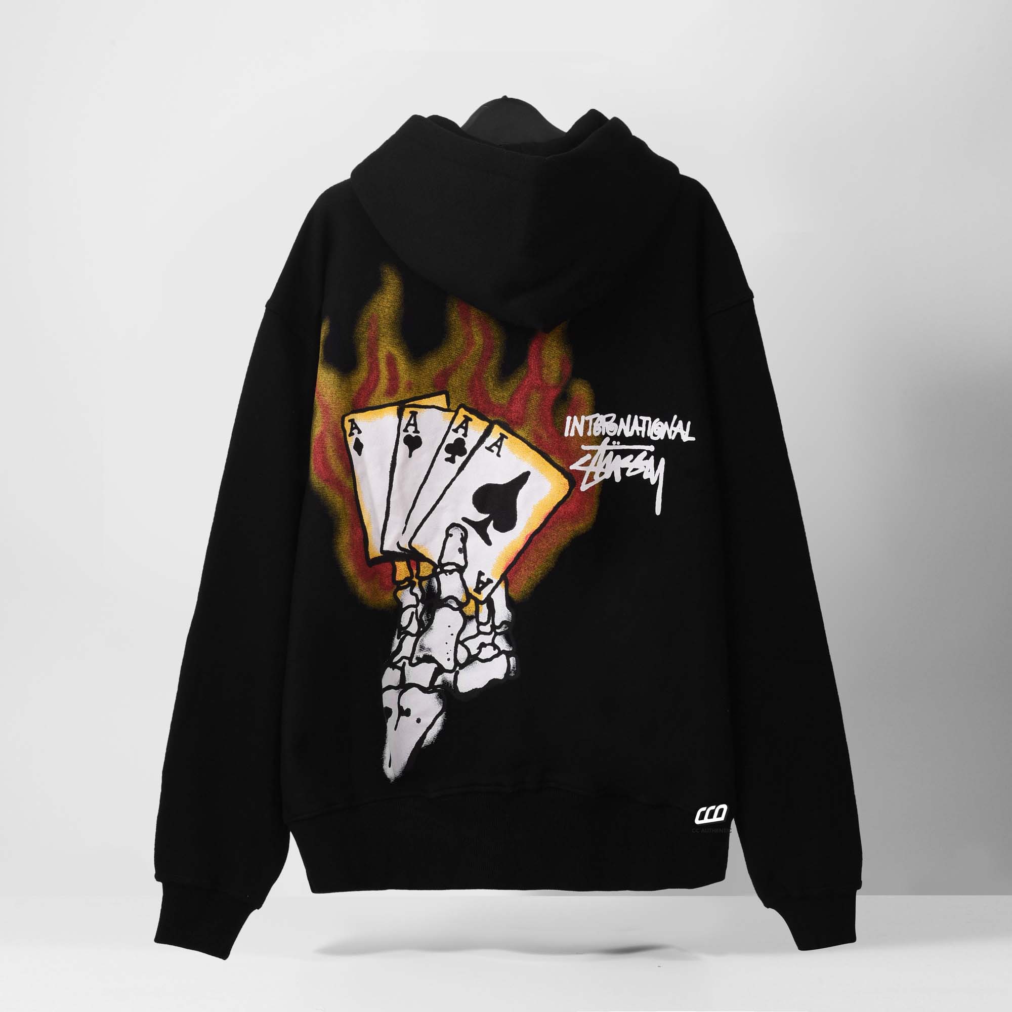 STUSSY EM N WEEP ZIP HOODIE - BLACK