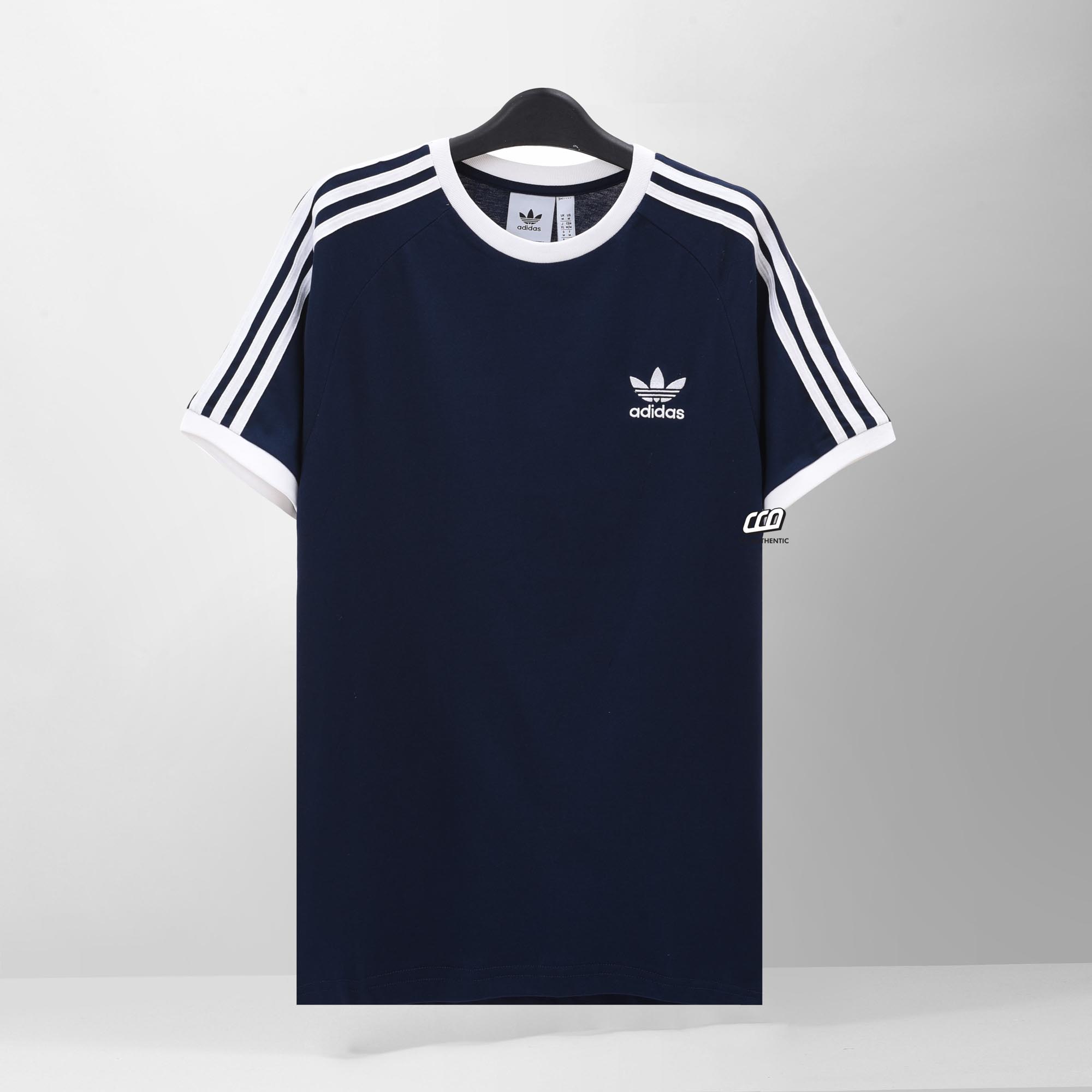 ADIDAS CLASSIC ADICOLOR 3 STRIPES T-SHIRT - NAVY