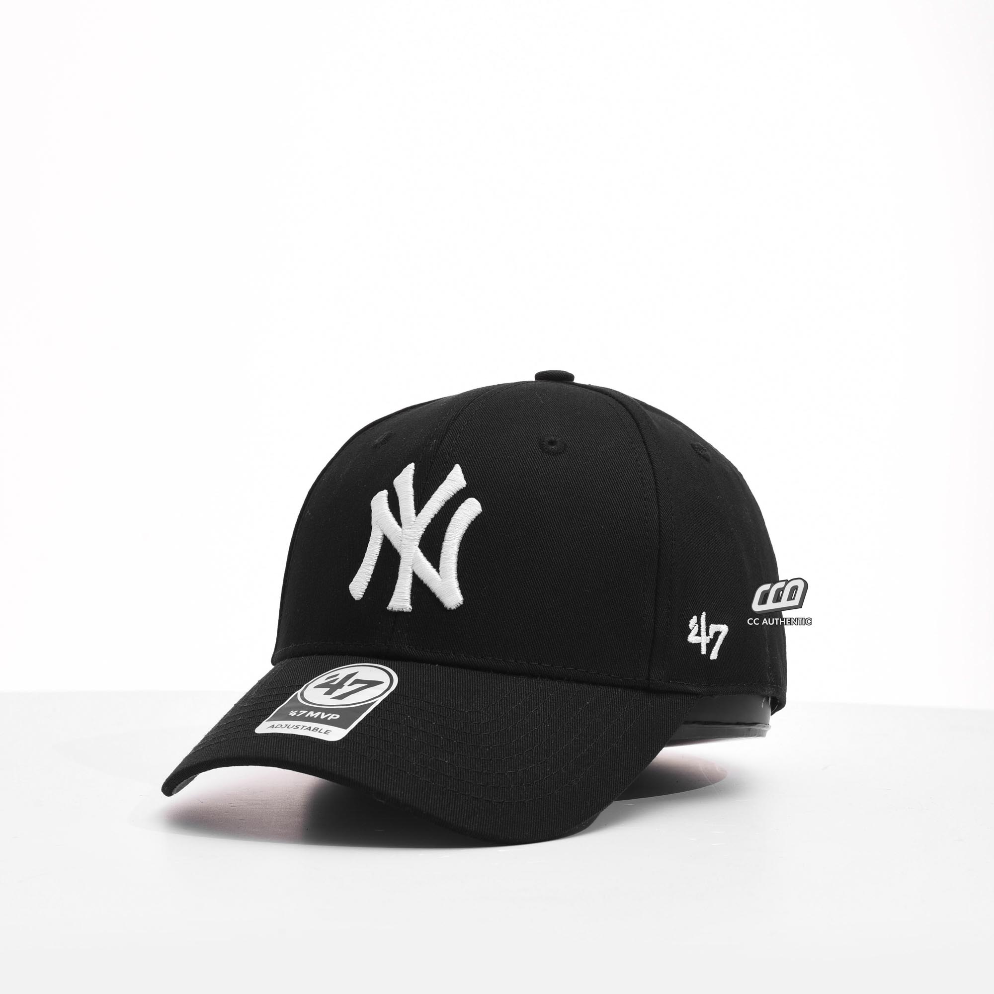 47 NY WHITE LOGO CAP - BLACK