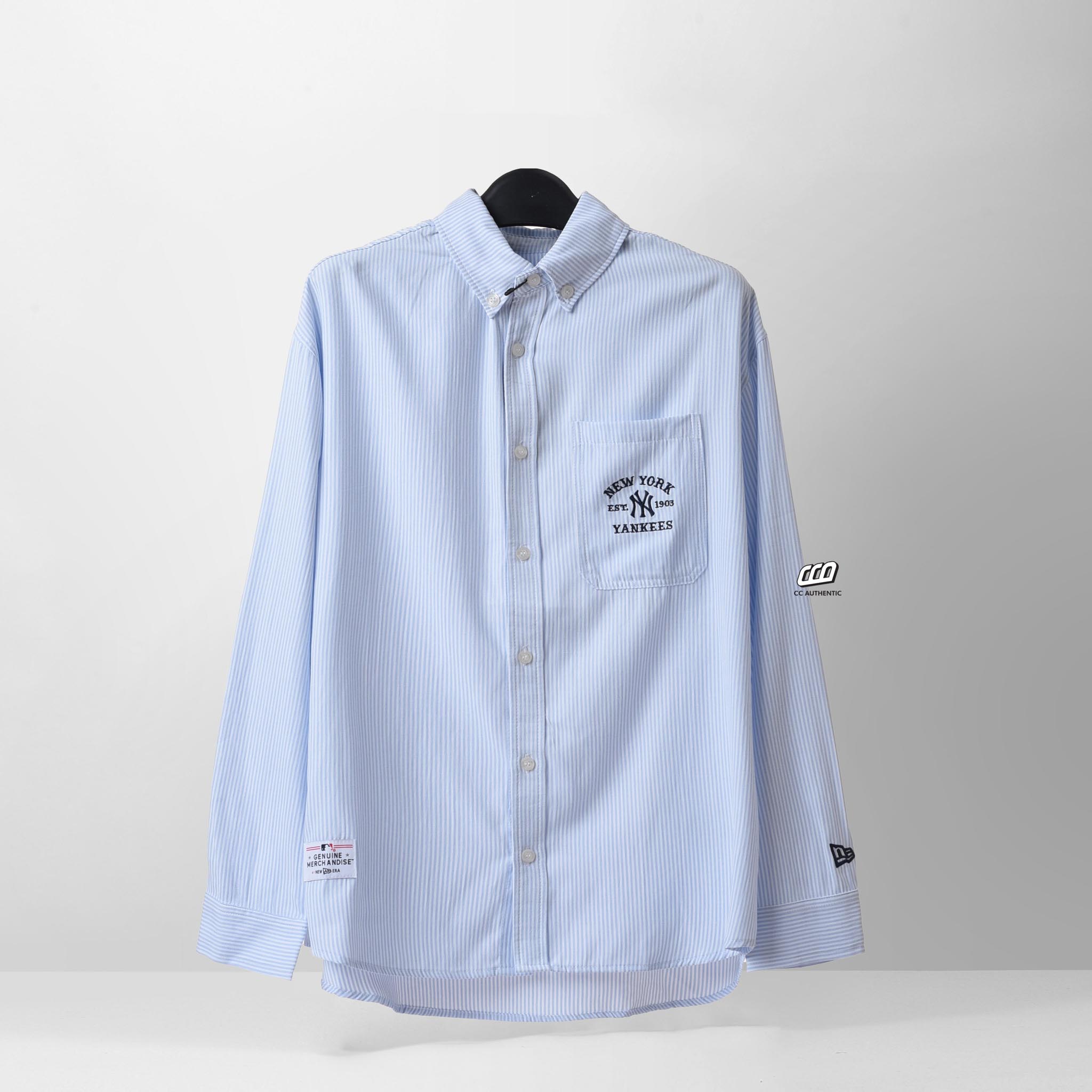 NEW ERA 1903 NY STRIPED SHIRT - SKY BLUE