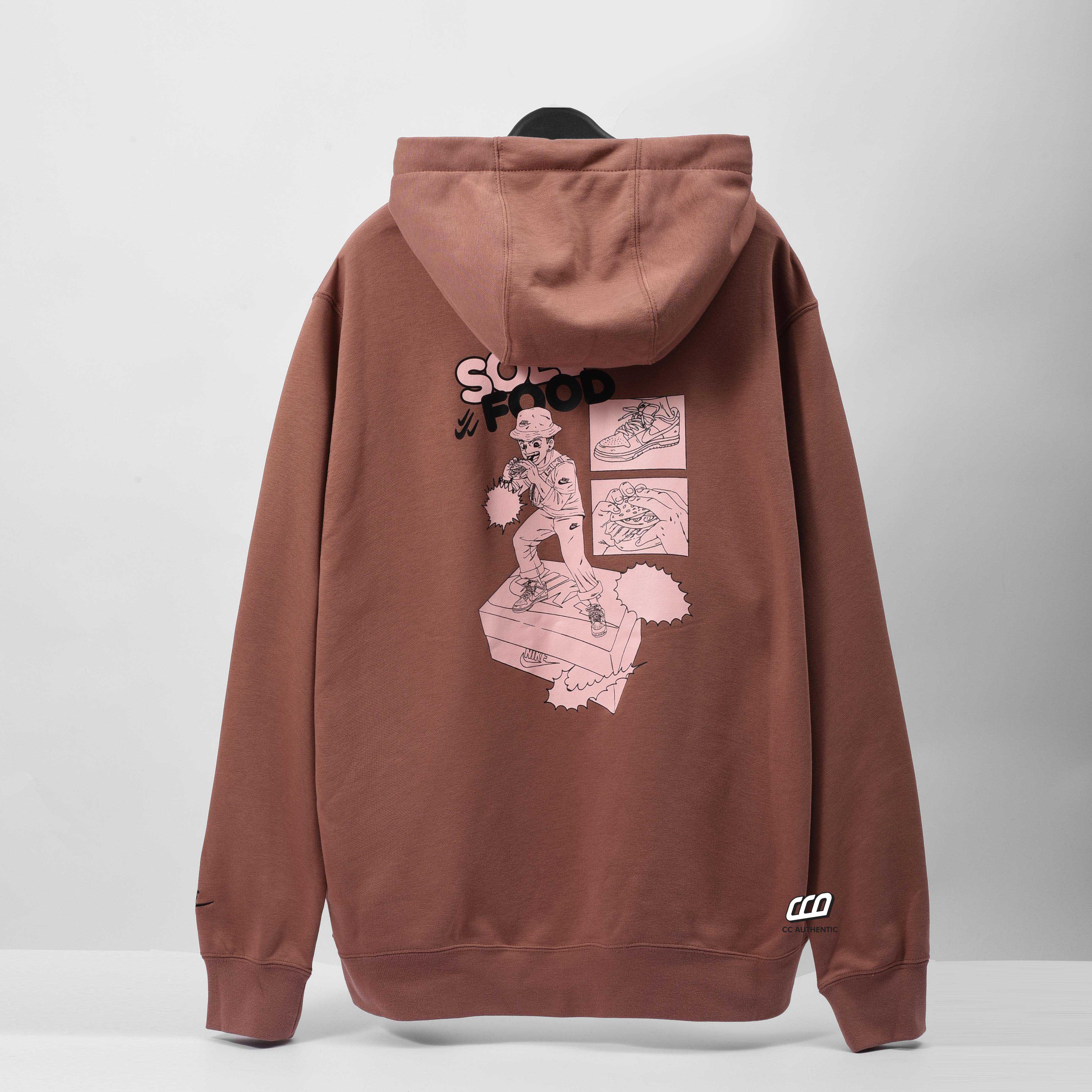 NIKE SOLE FOOD FRENCH TERRY PULLOVER HOODIE - BROWN