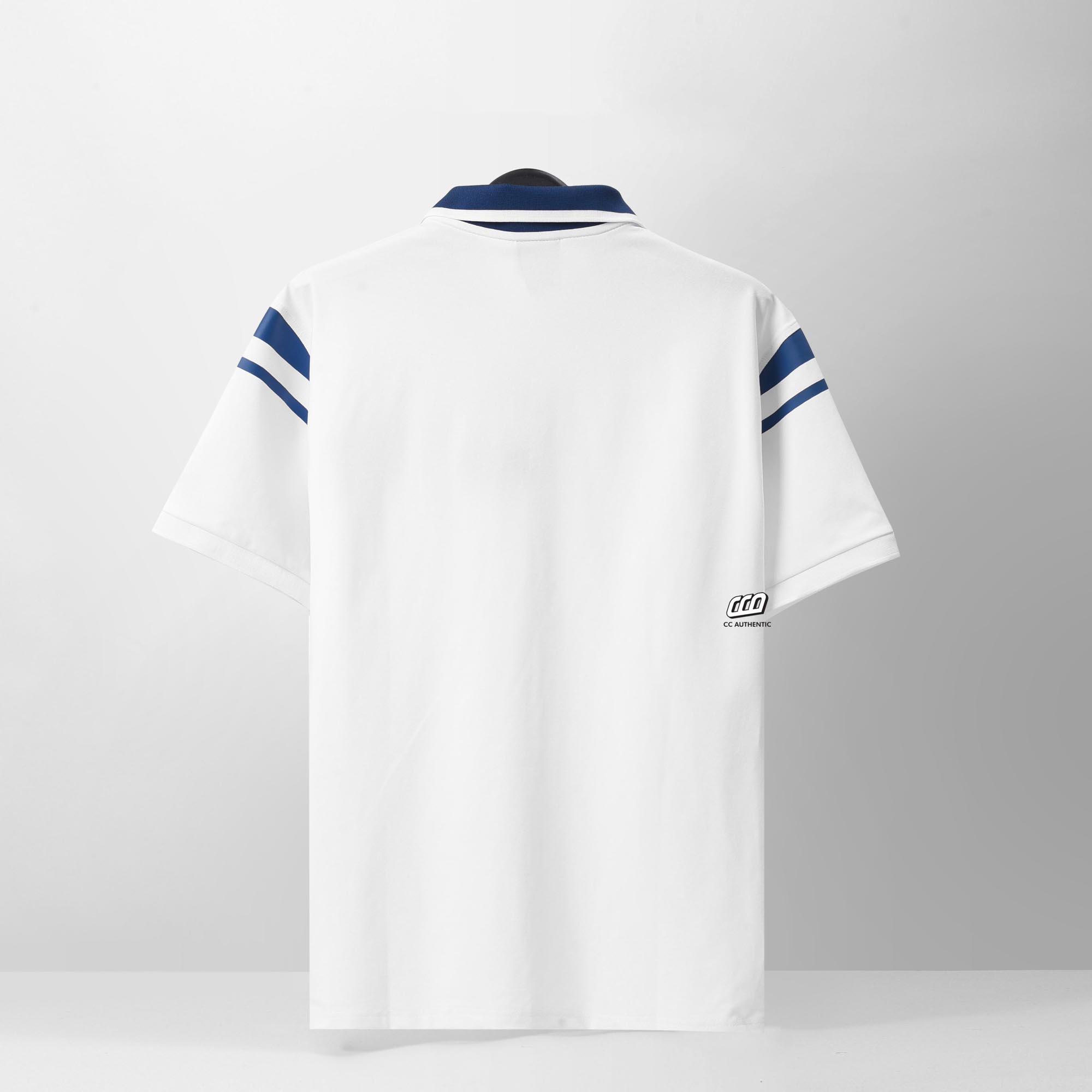 NEW ERA NYYK BLUE LOGO POLO SHIRT - WHITE