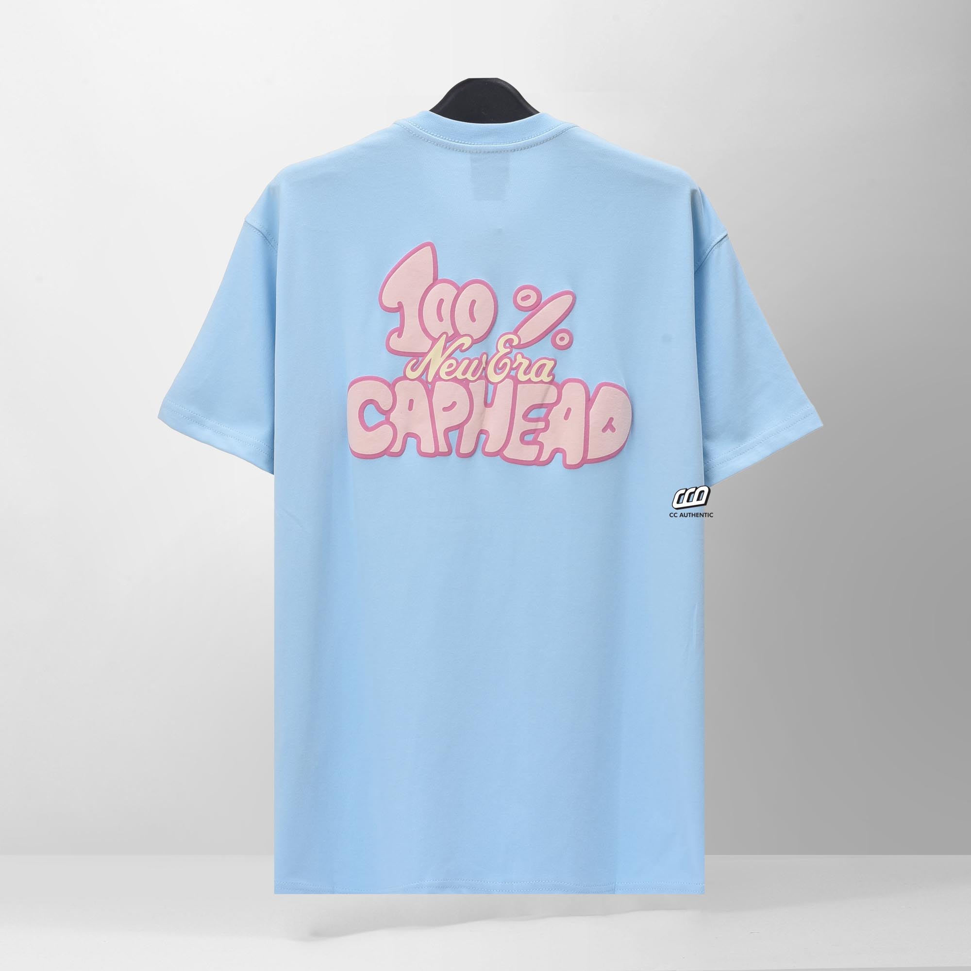 NEW ERA 100% CAPHEAD T-SHIRT - SKY BLUE