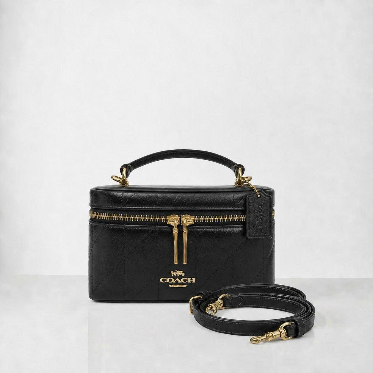 COACH RAINER QUILTED CROSSBODY BAG - BLACK