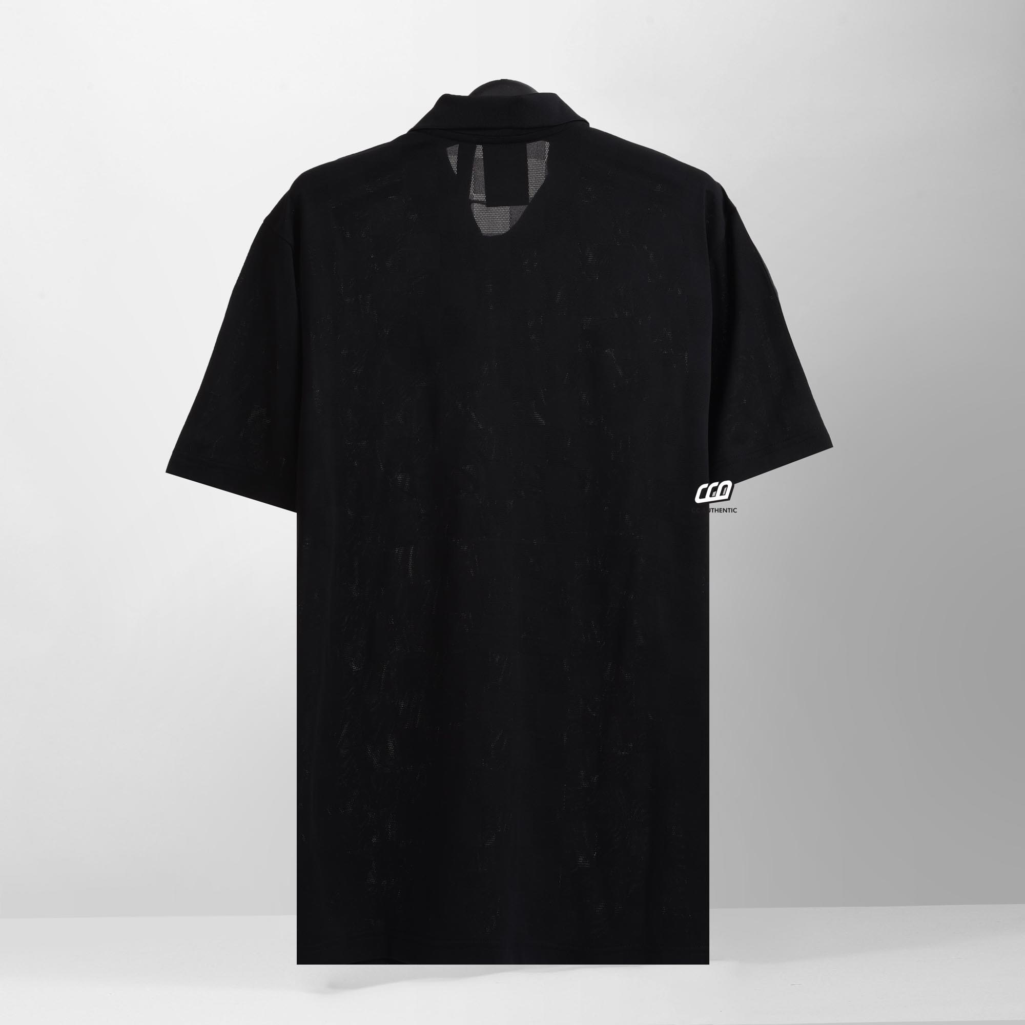 ADIDAS ORIGINALS FOOTBALL SCRIPT POLO SHIRT - BLACK