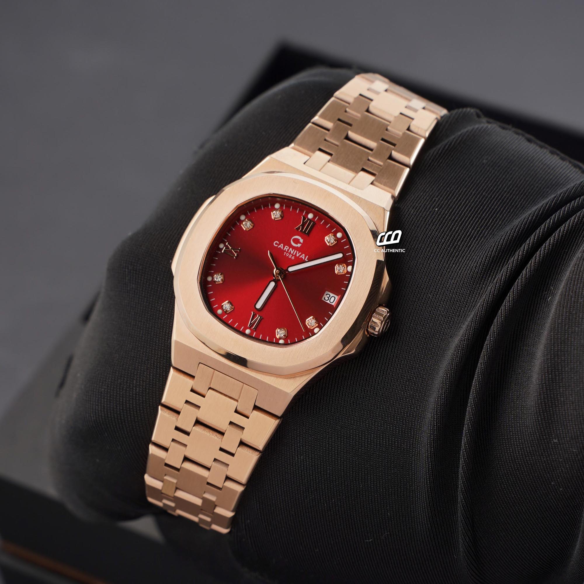 ĐỒNG HỒ NỮ CARNIVAL 8160L VH DO QUAZT 34MM