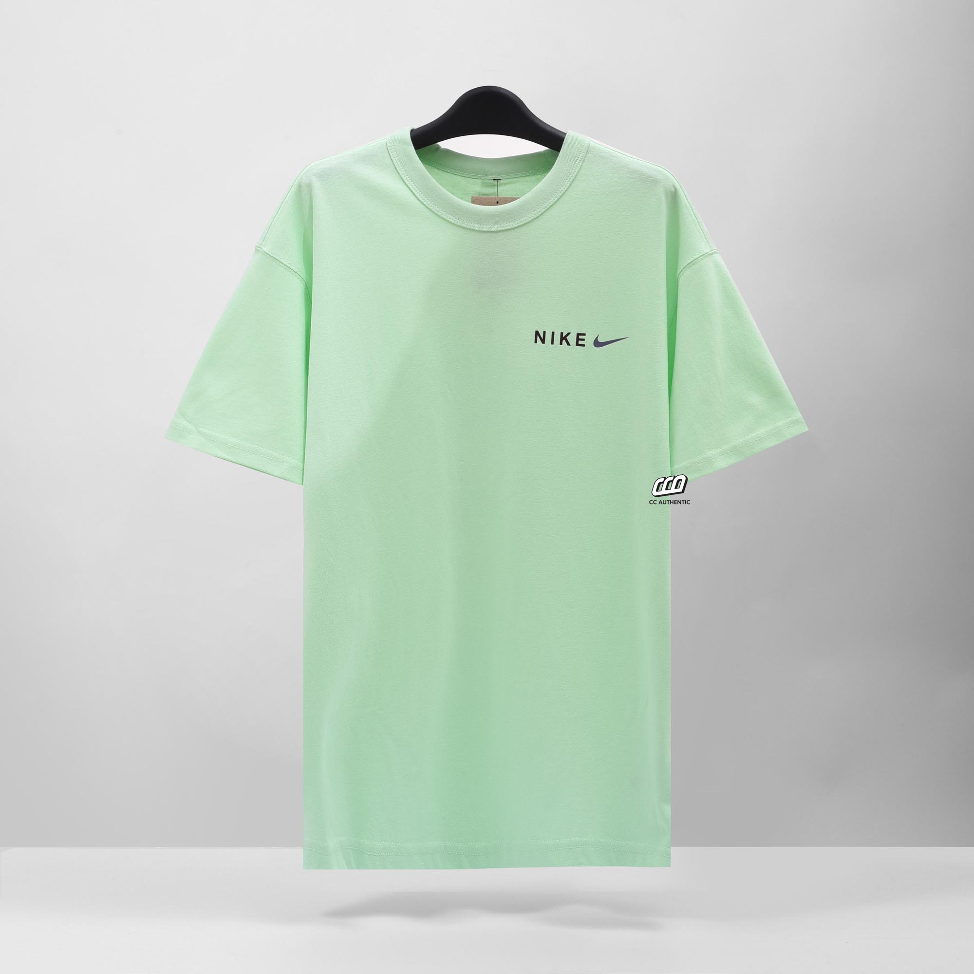 NIKE PREMIUM KNITTED SLOGAN T-SHIRT - MINT