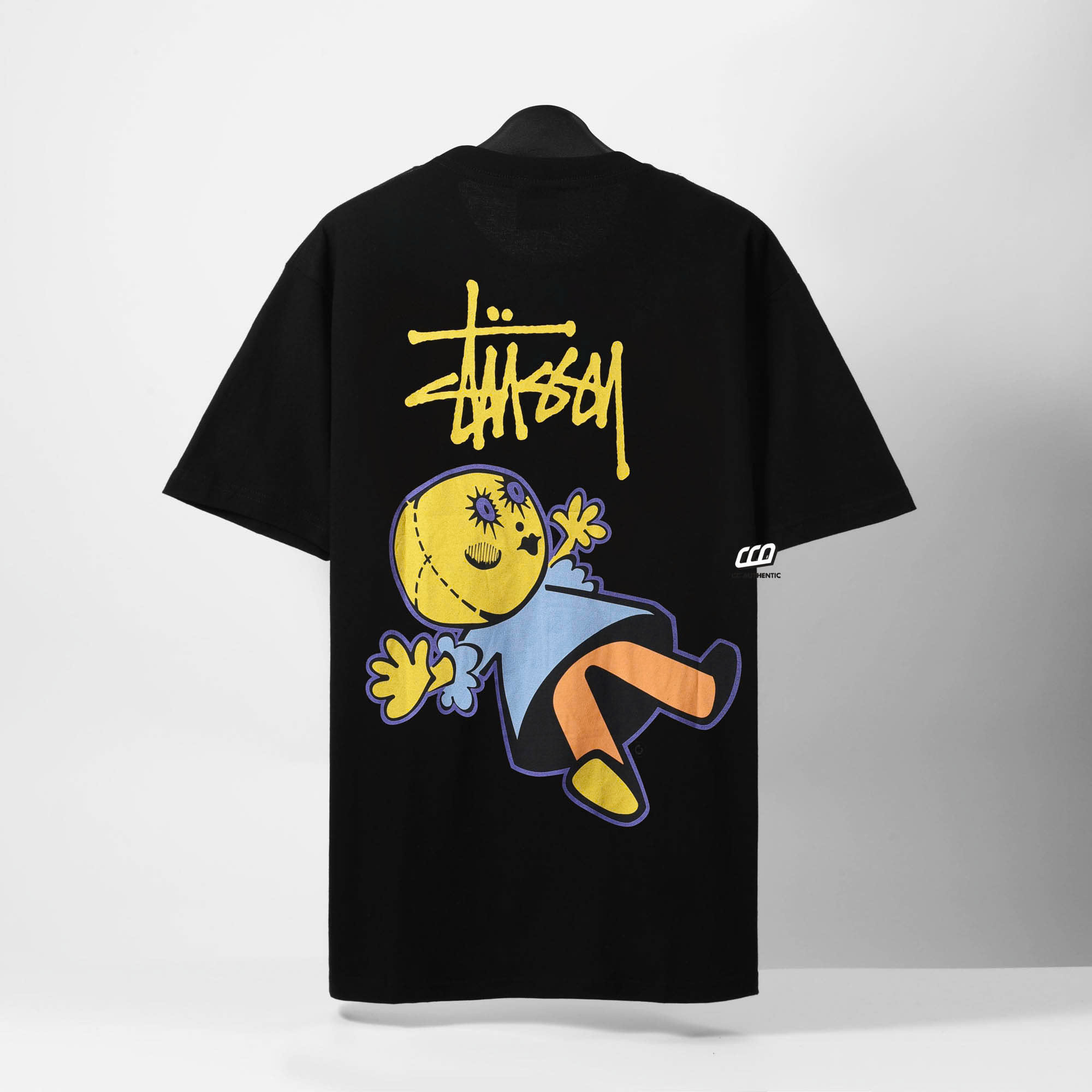 STUSSY DOLLIE DYED T-SHIRT - BLACK