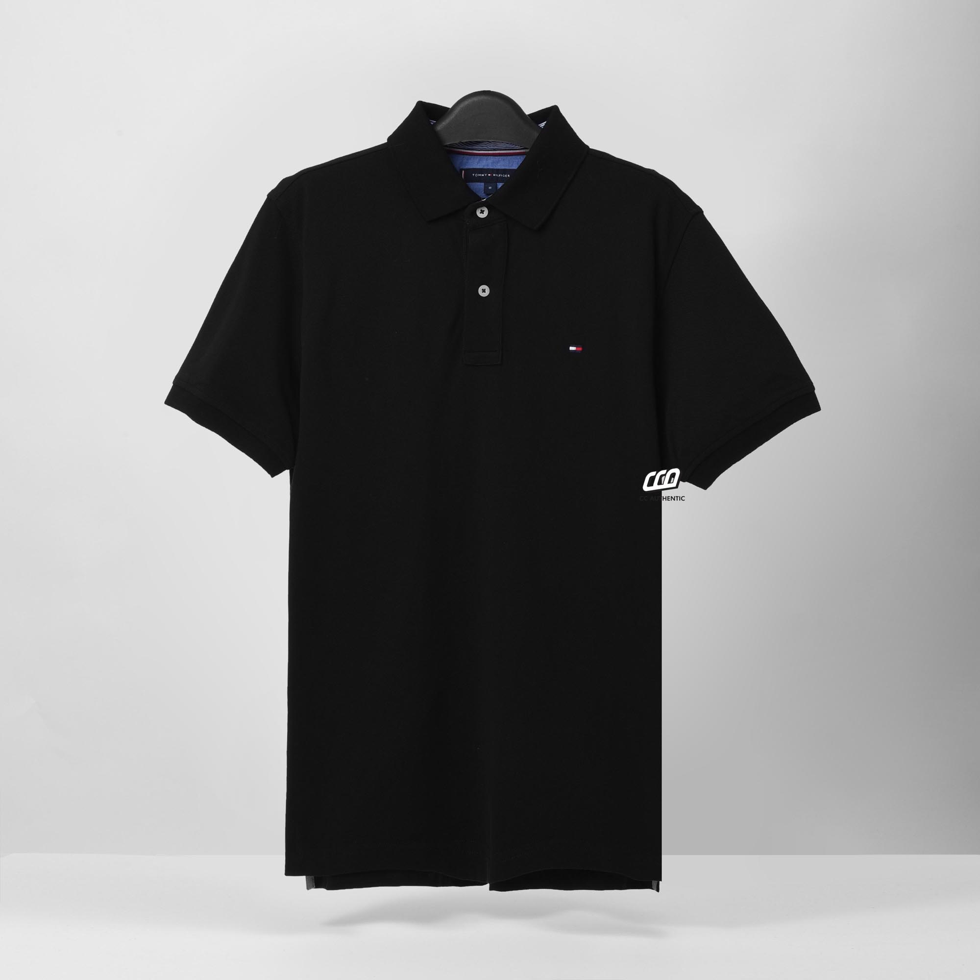 TOMMY HILFIGER BASIC POLO SHIRT - BLACK