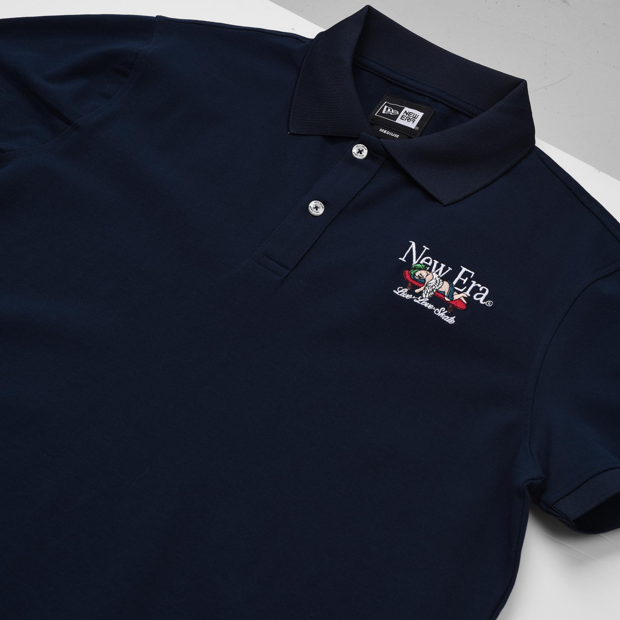 NEW ERA LIVE LOVE POLO SHIRT - NAVY
