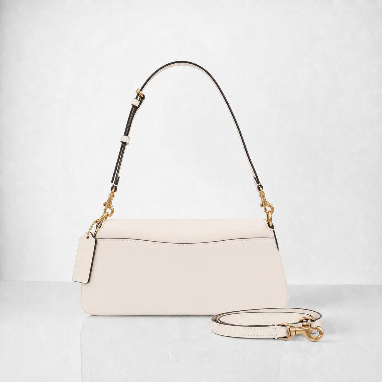 COACH JET SHOULDER BAG - WHITE