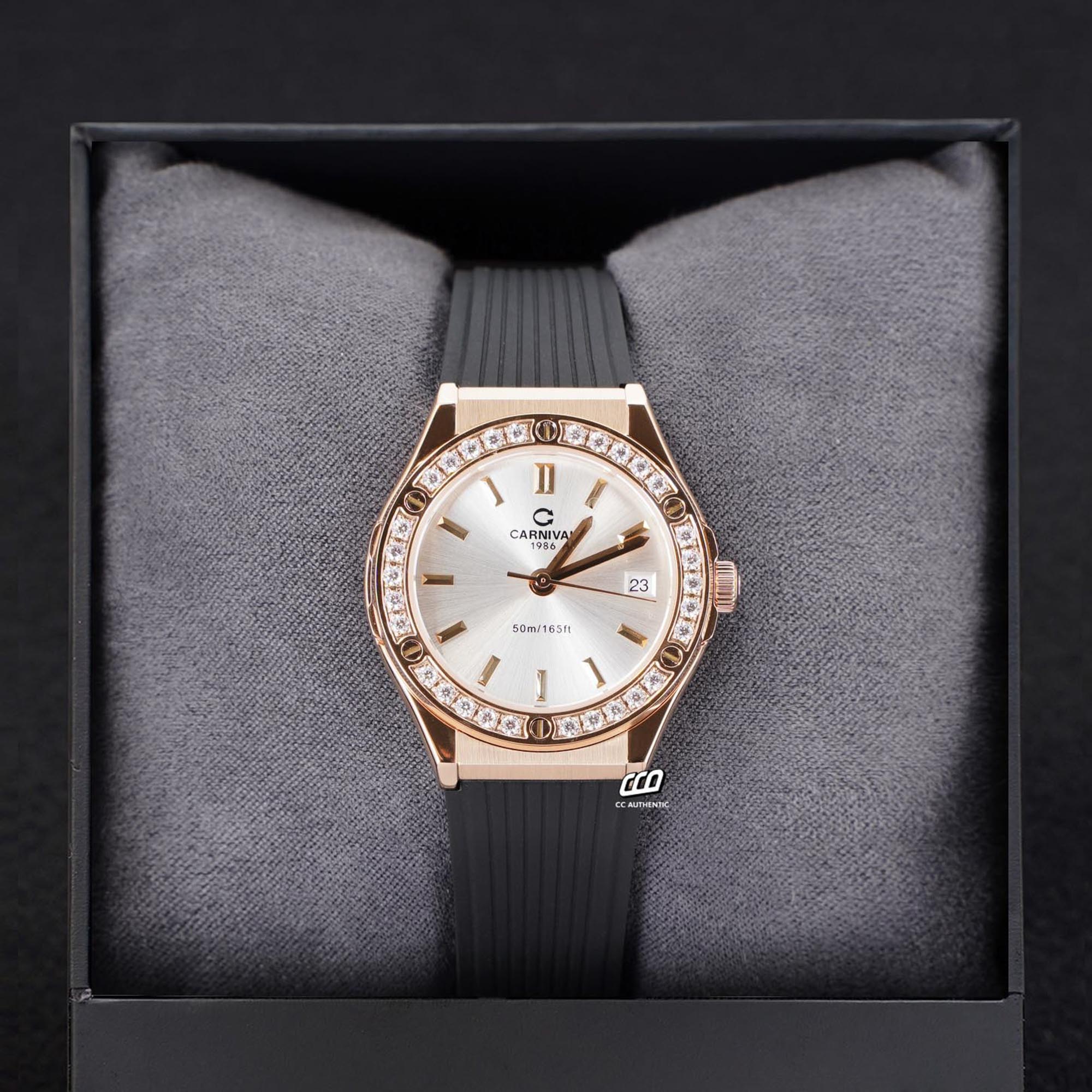 ĐỒNG HỒ NỮ CARNIVAL 8168L2 VH DCS T QUAZT 34MM