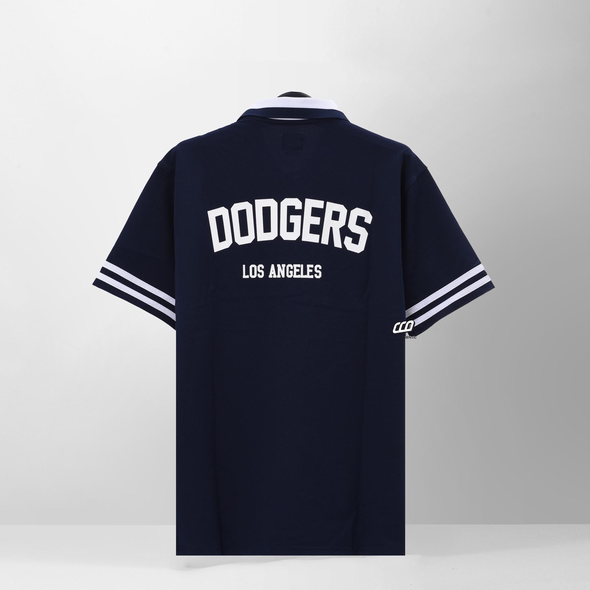 NEW ERA DODGERS BACK LOGO POLO SHIRT - NAVY