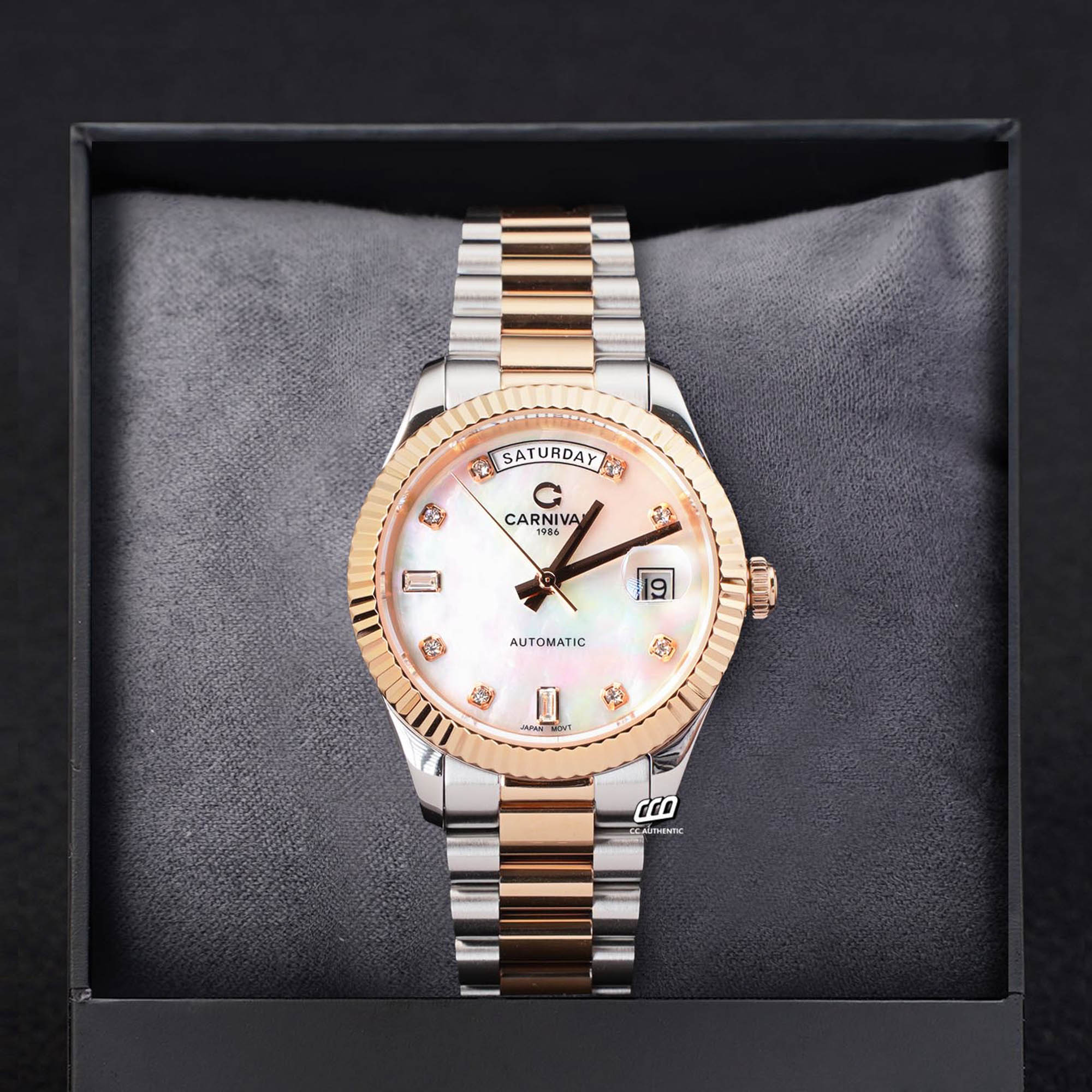 ĐỒNG HỒ NAM CARNIVAL 8239G CH TK AUTOMATIC 38MM
