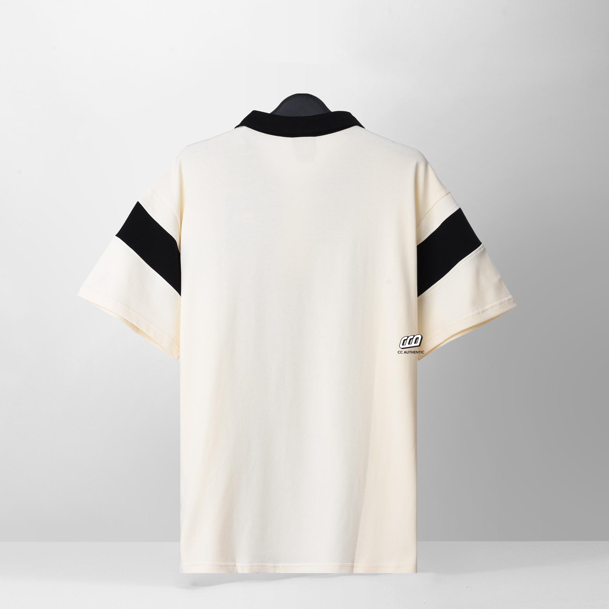 NEW ERA SPORT 10 POLO SHIRT - BLACK/IVORY