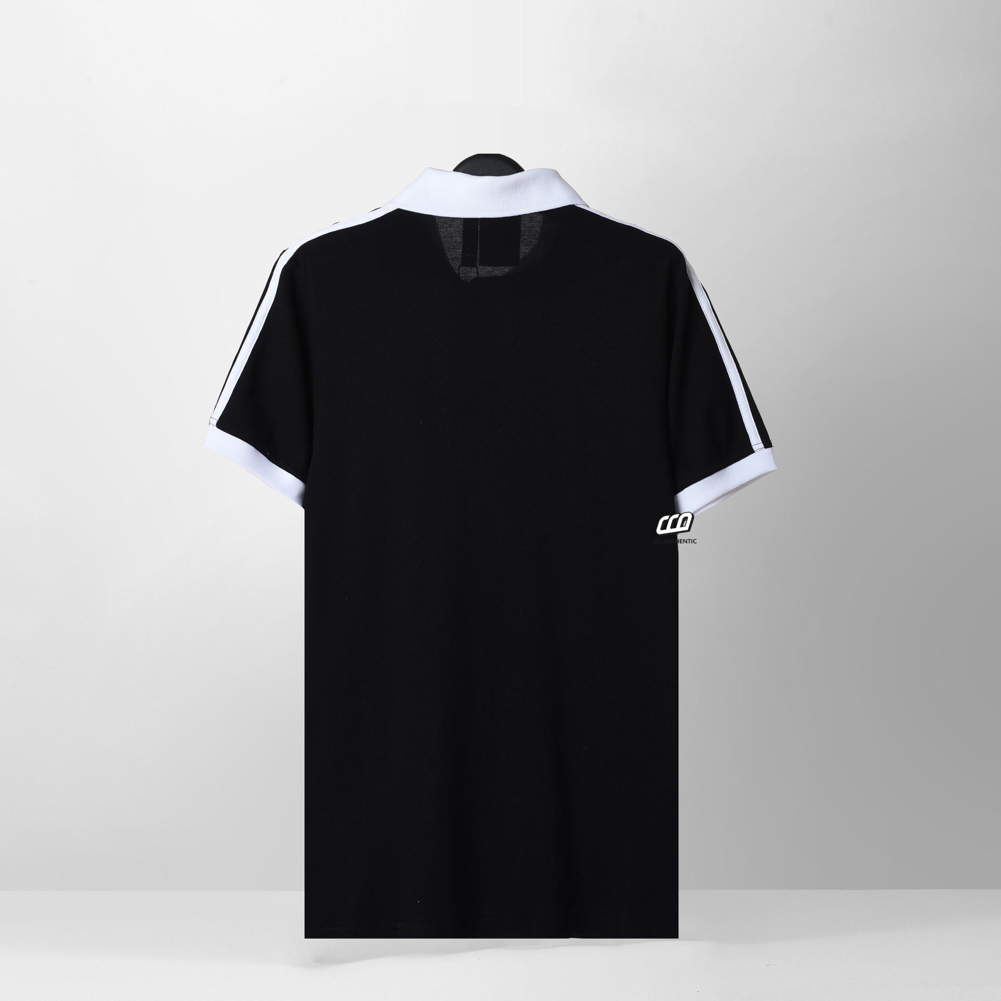 ADIDAS ADICOLOR CLASSIC 3 STRIPES POLO SHIRT - BLACK