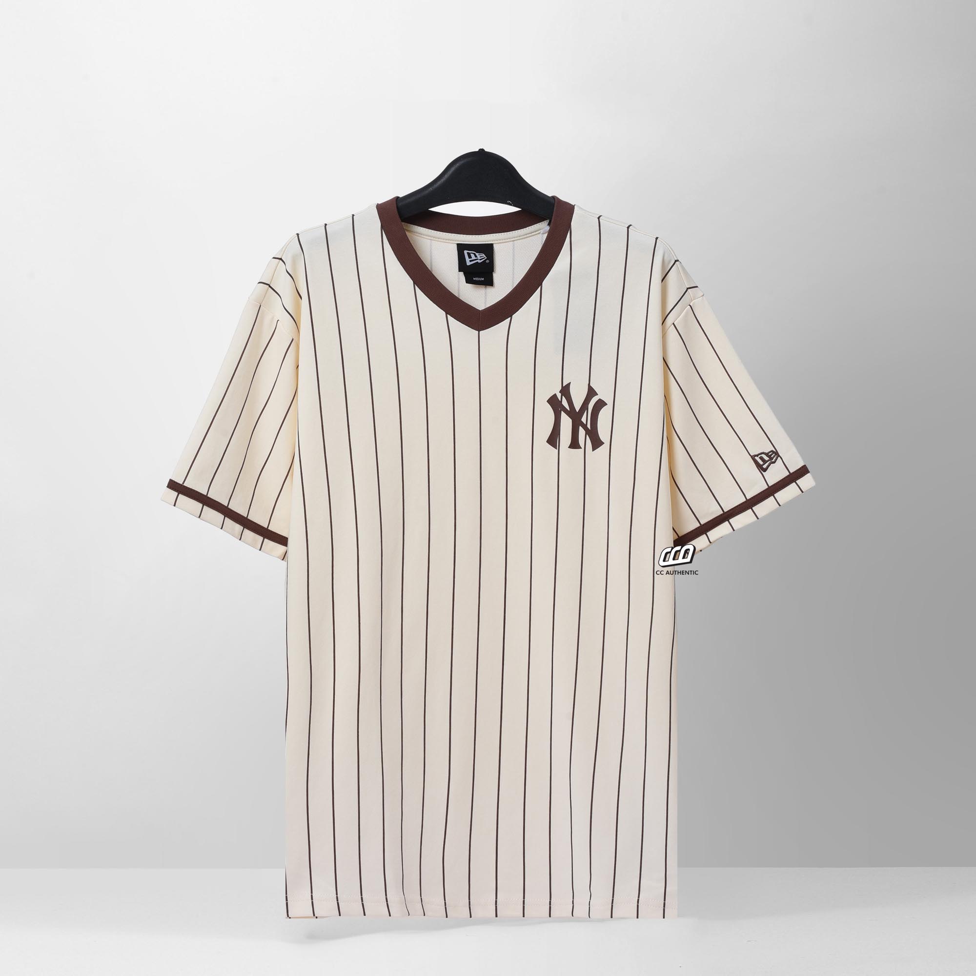 NEW ERA NEW YORK STRIPES T-SHIRT - IVORY