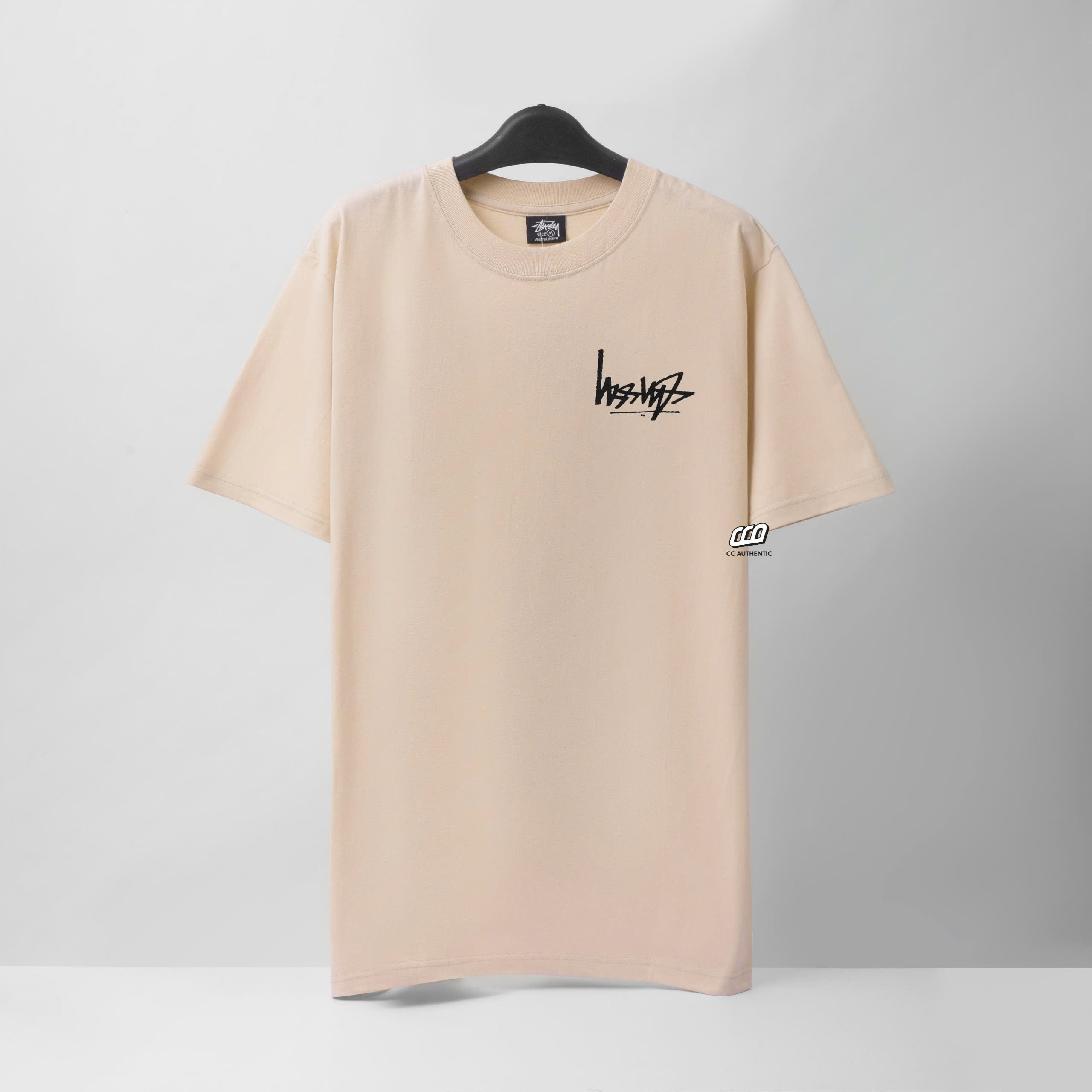 STUSSY FLIPPED T-SHIRT - PUTTY