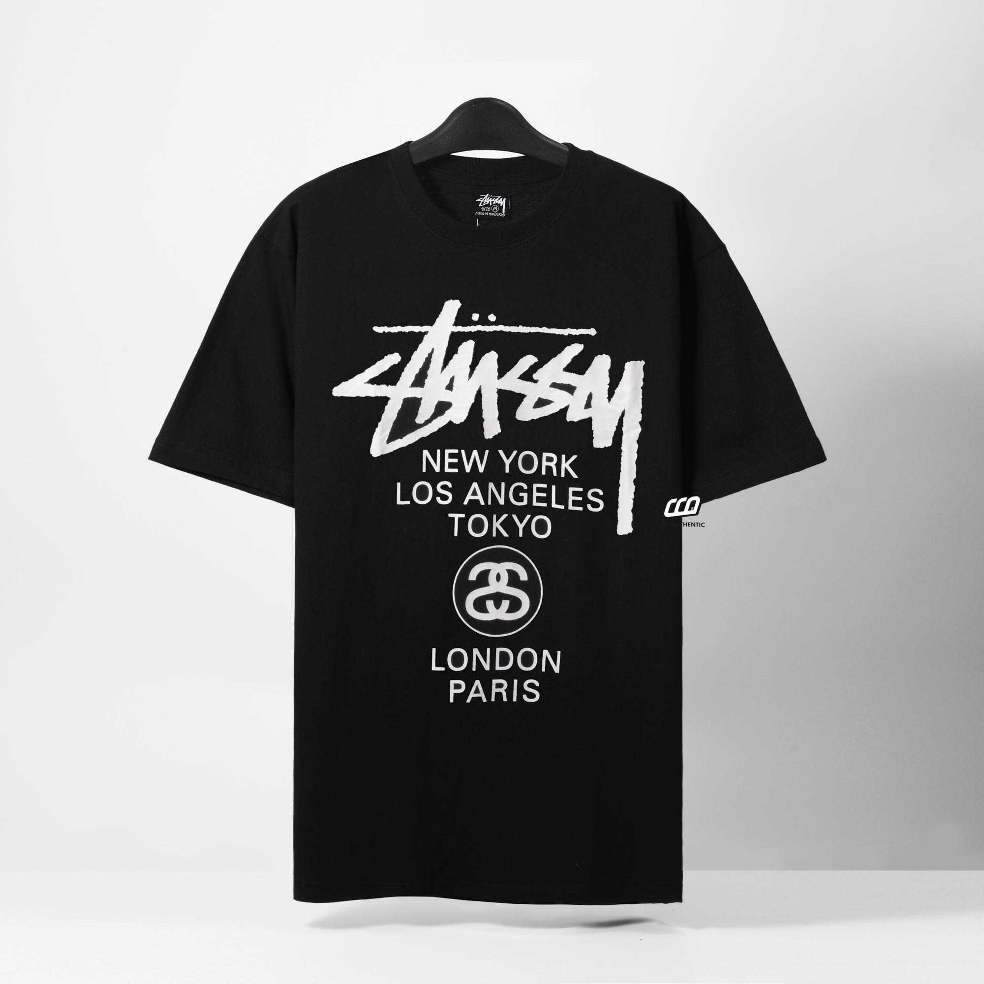 STUSSY WORLD TOUR T-SHIRT - BLACK
