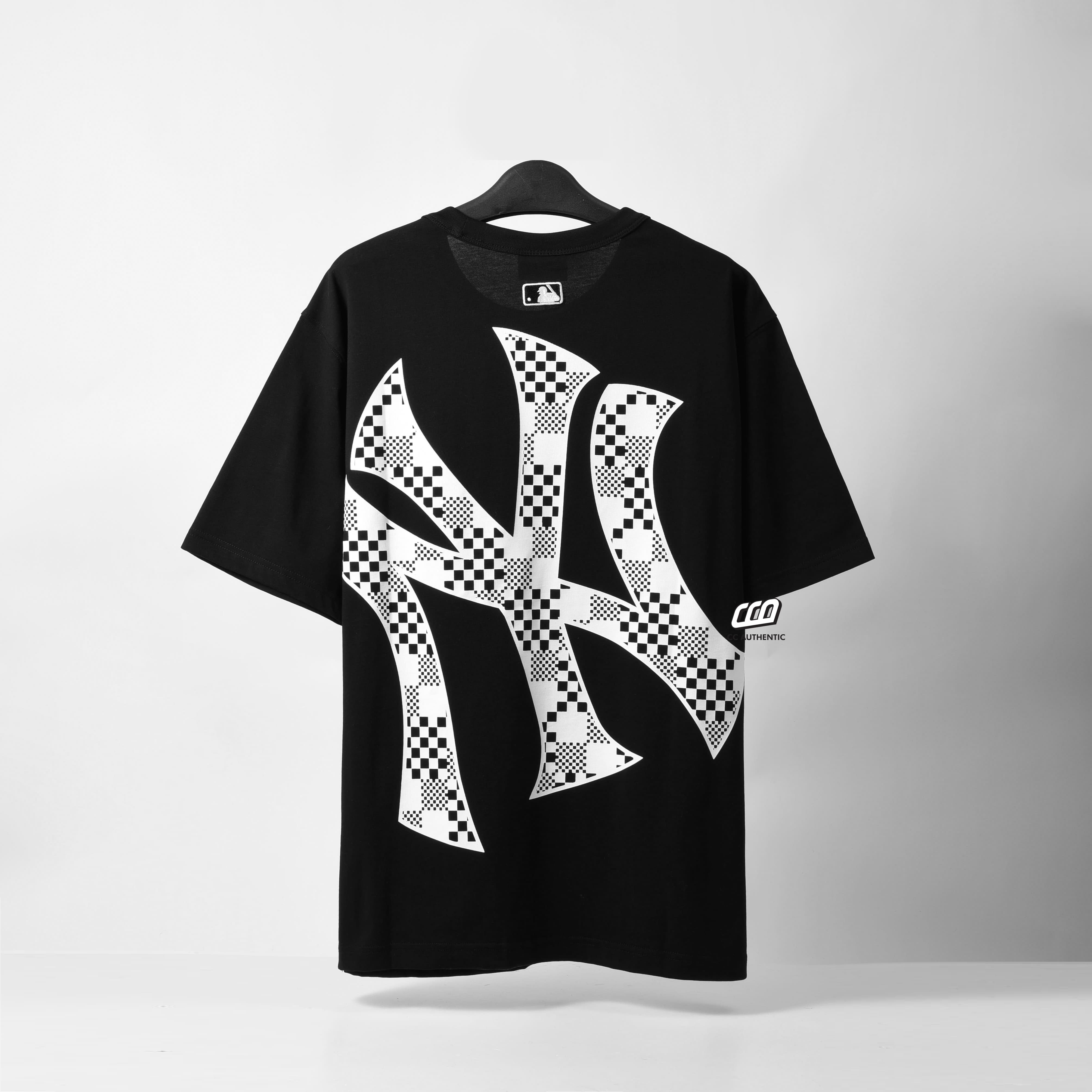 mlb checkerboard newyork yankees t-shirt - black
