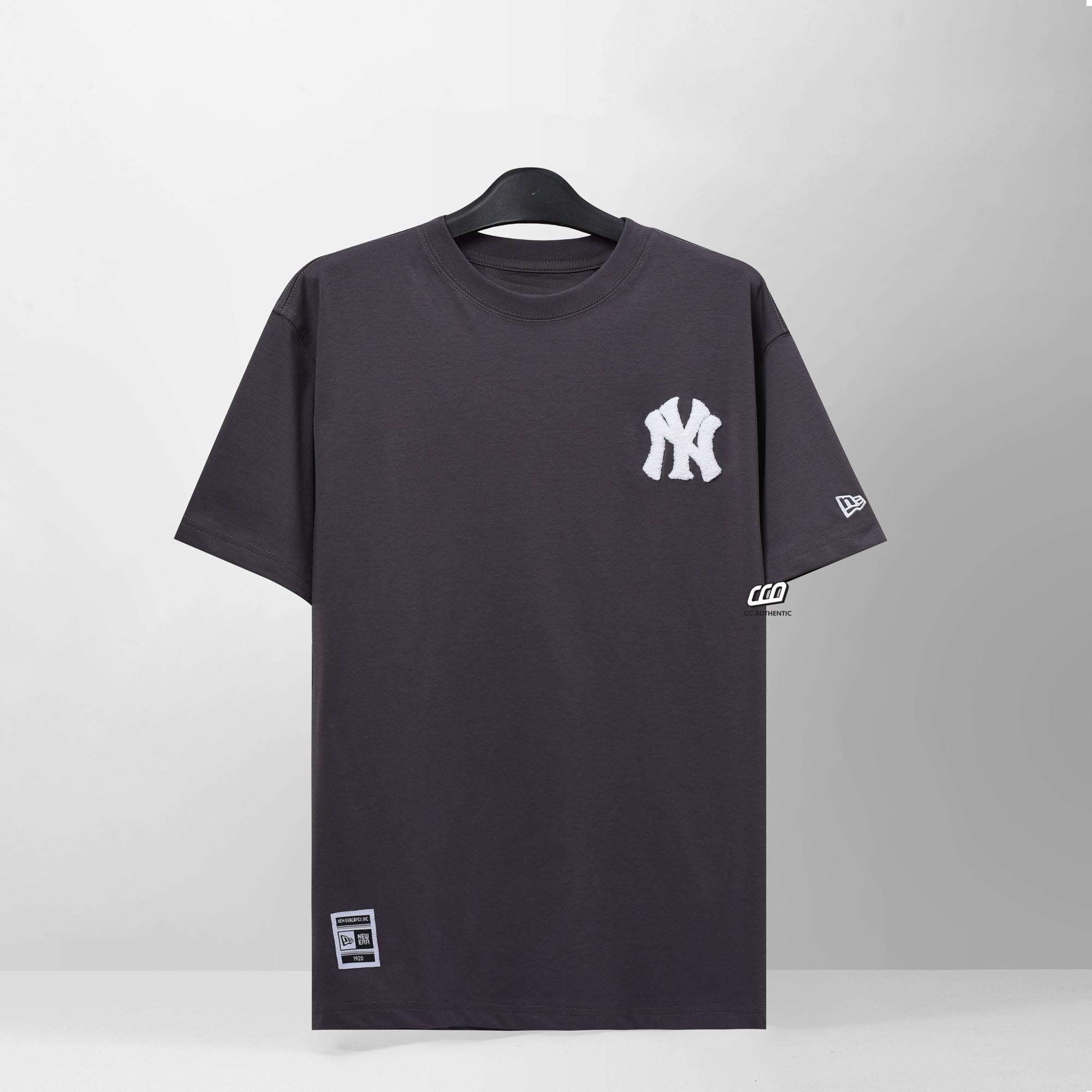 NEW ERA BACK LOGO NY T-SHIRT - GREY