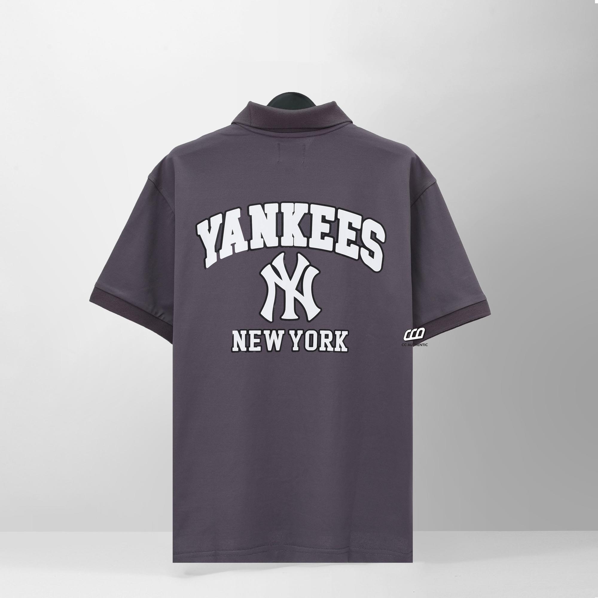 NEW ERA YKNY BACK LOGO POLO SHIRT - GREY