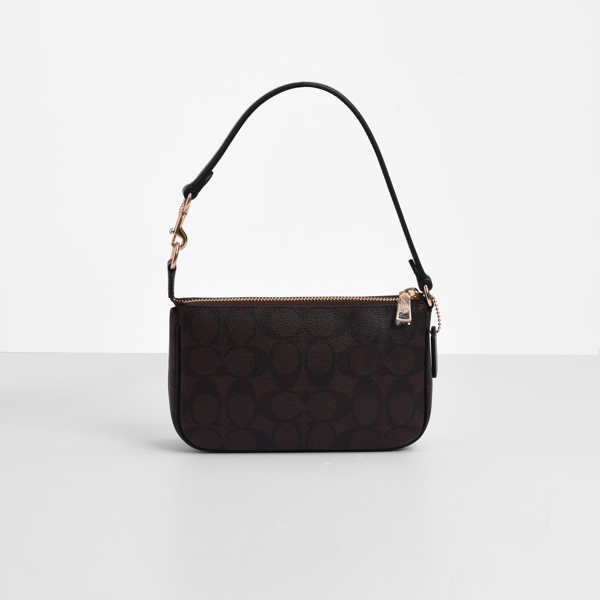 COACH SIGNATURE NOLITA BAG - BROWN